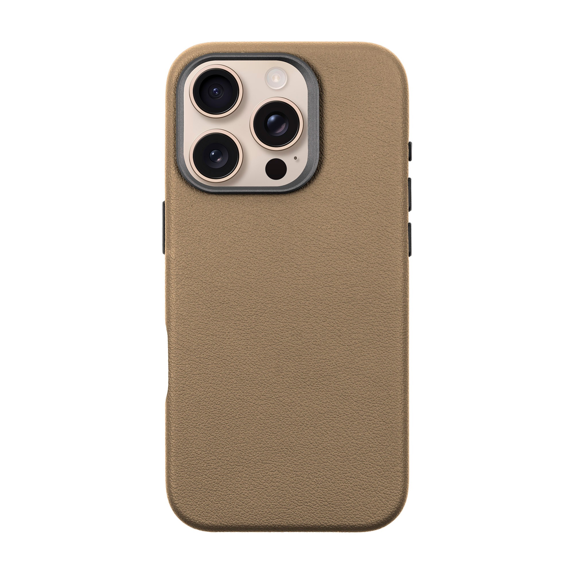NEW-iPhone Leather Premium Kılıf MagSafe Özellikli - Desert Titanium