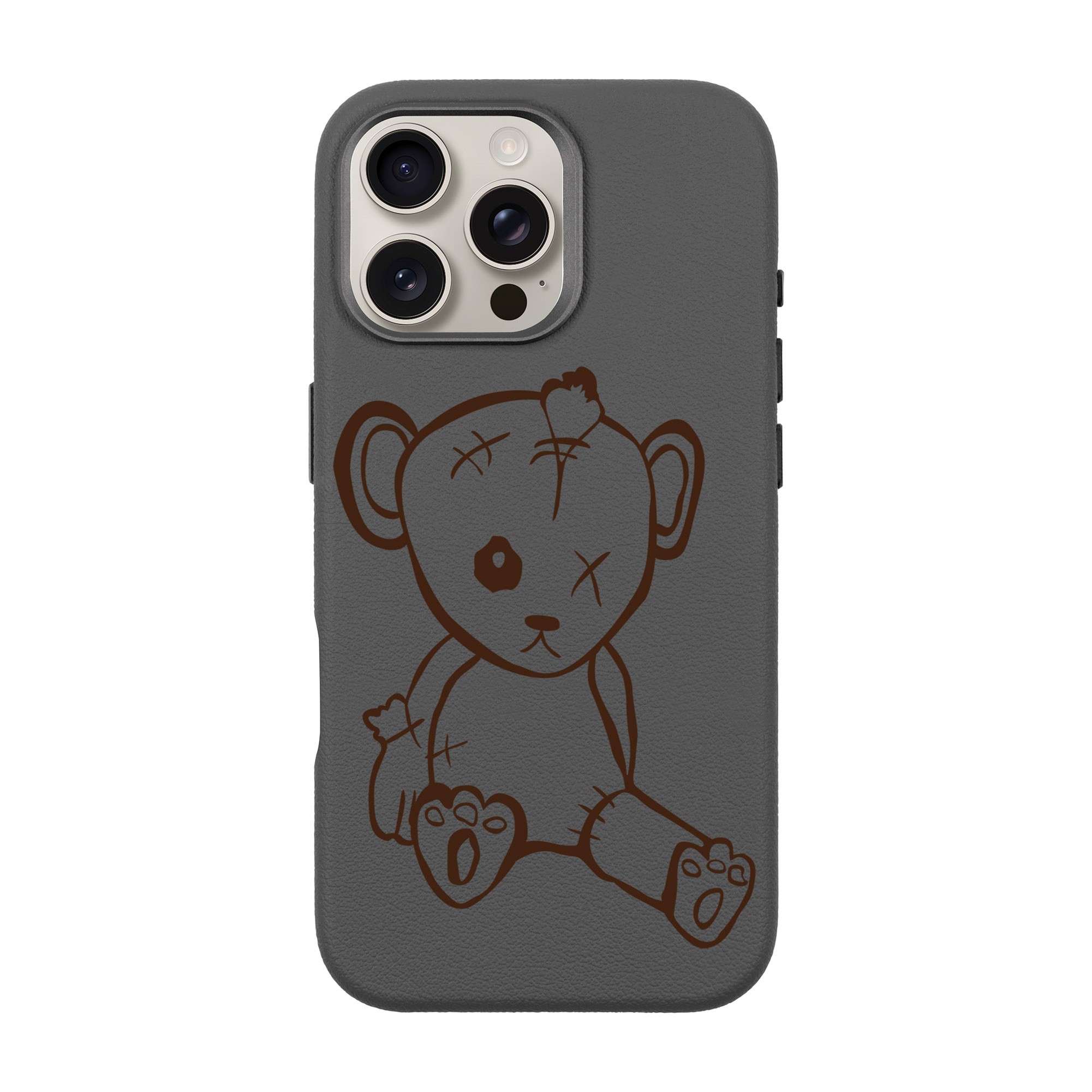 BABY BEAR-iPhone Leather Premium Qap MagSafe Uyğun
