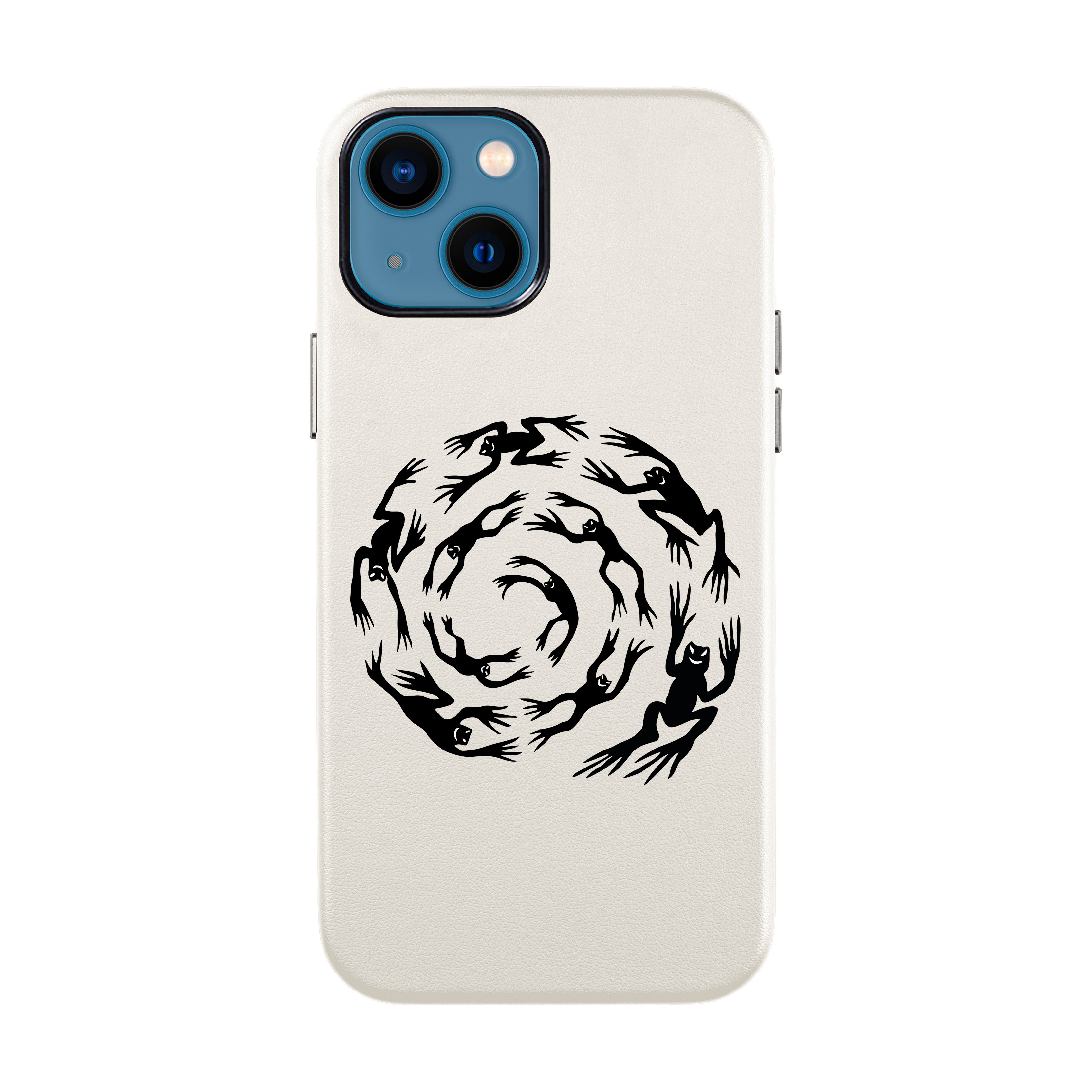 SWIRLING FROG-iPhone Leather Kılıf