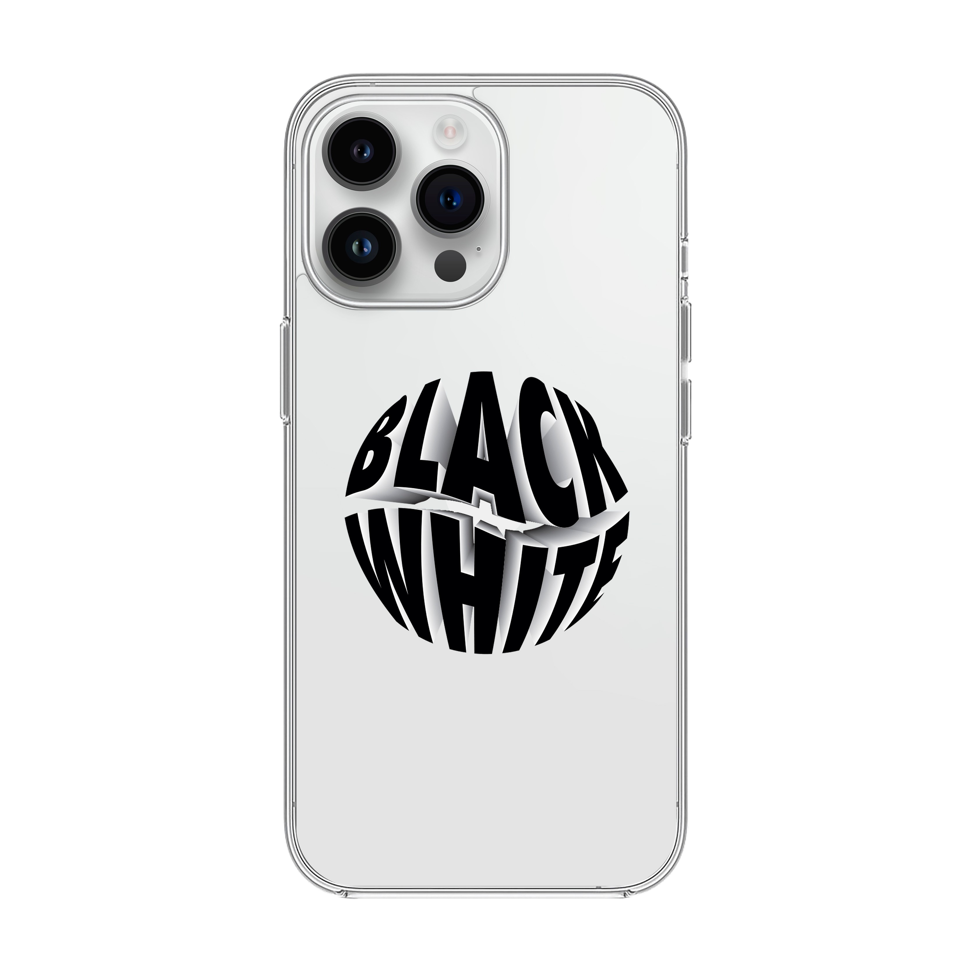 Black White - iPhone Clear Case