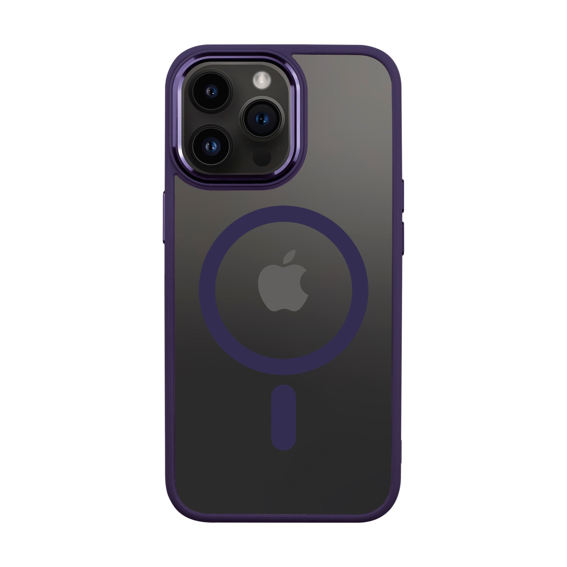 NEW-iPhone Hyaline Purple Kılıf MagSafe Özellikli