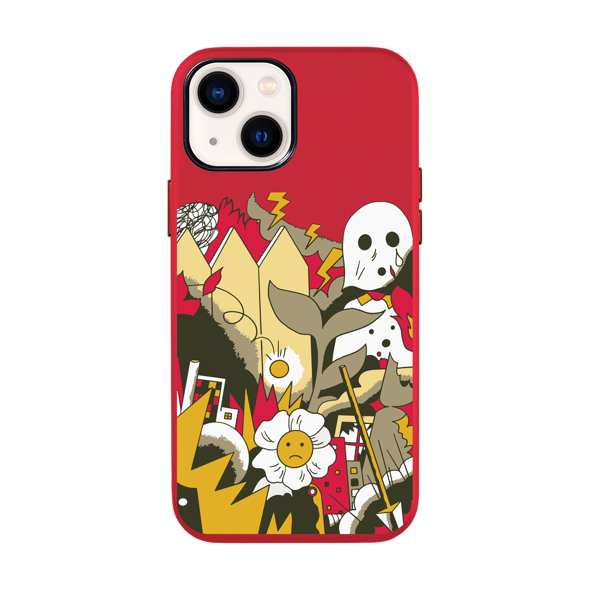 EVERYTHING IS BURNING-iPhone Leather Case