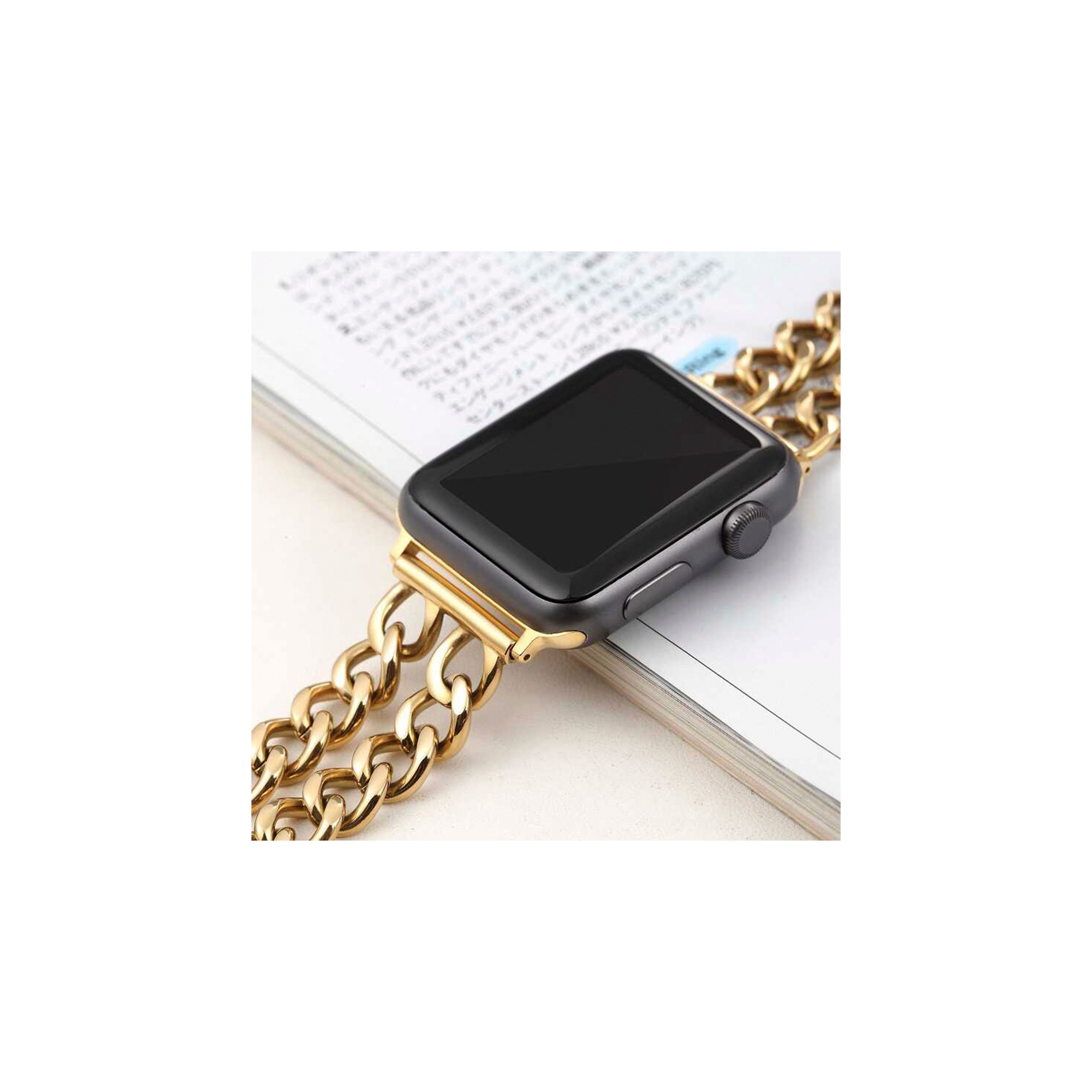 Apple Watch Force Chain Kordon-Gold