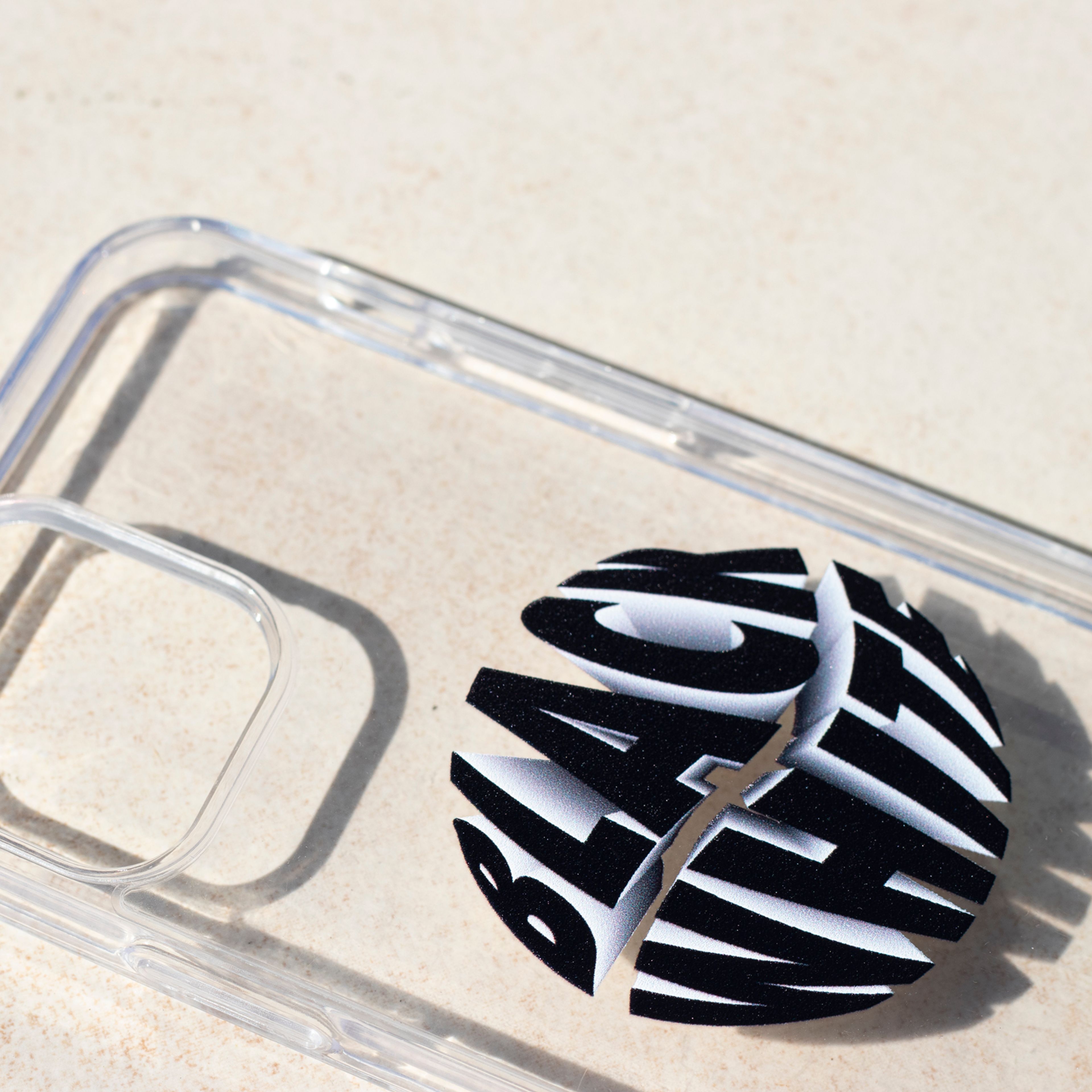 Black White - iPhone Clear Case