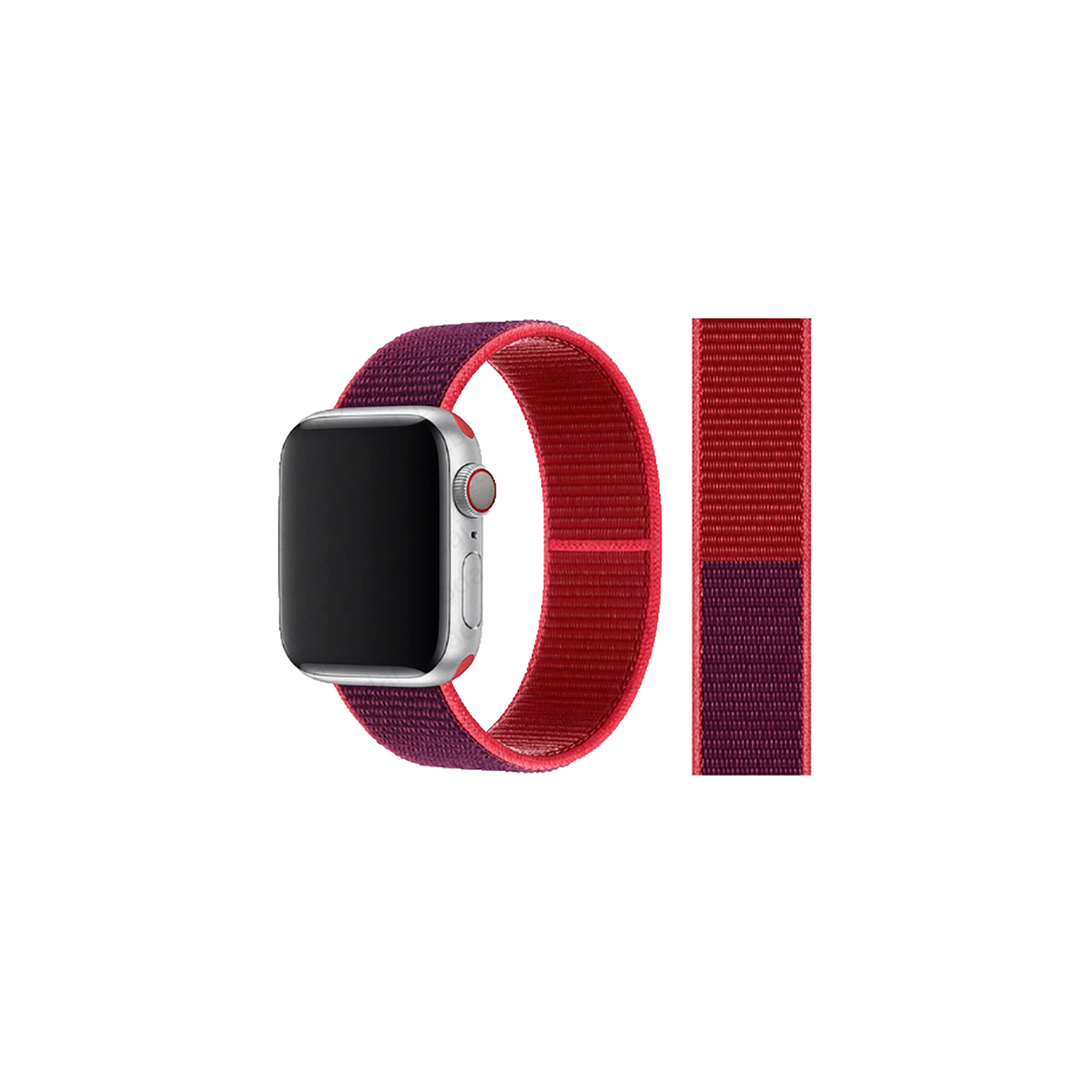 Apple Watch Velcro Kordon-Red Purple