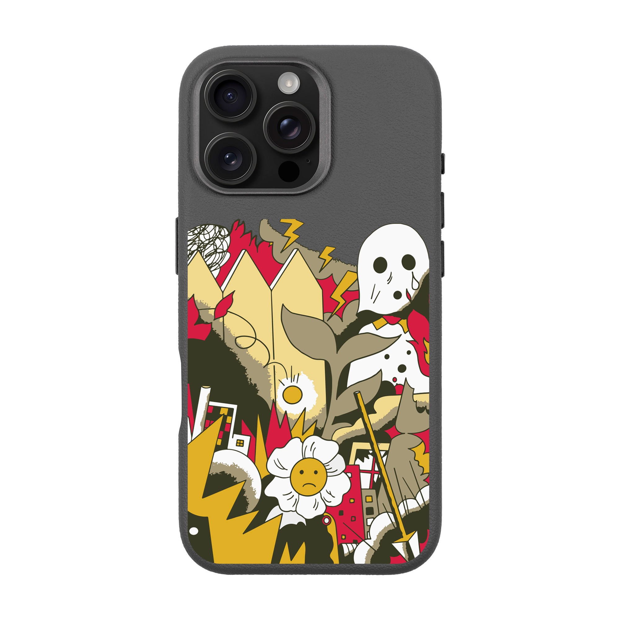 EVERYTHING IS BURNING-iPhone Leather Premium Case with MagSafe