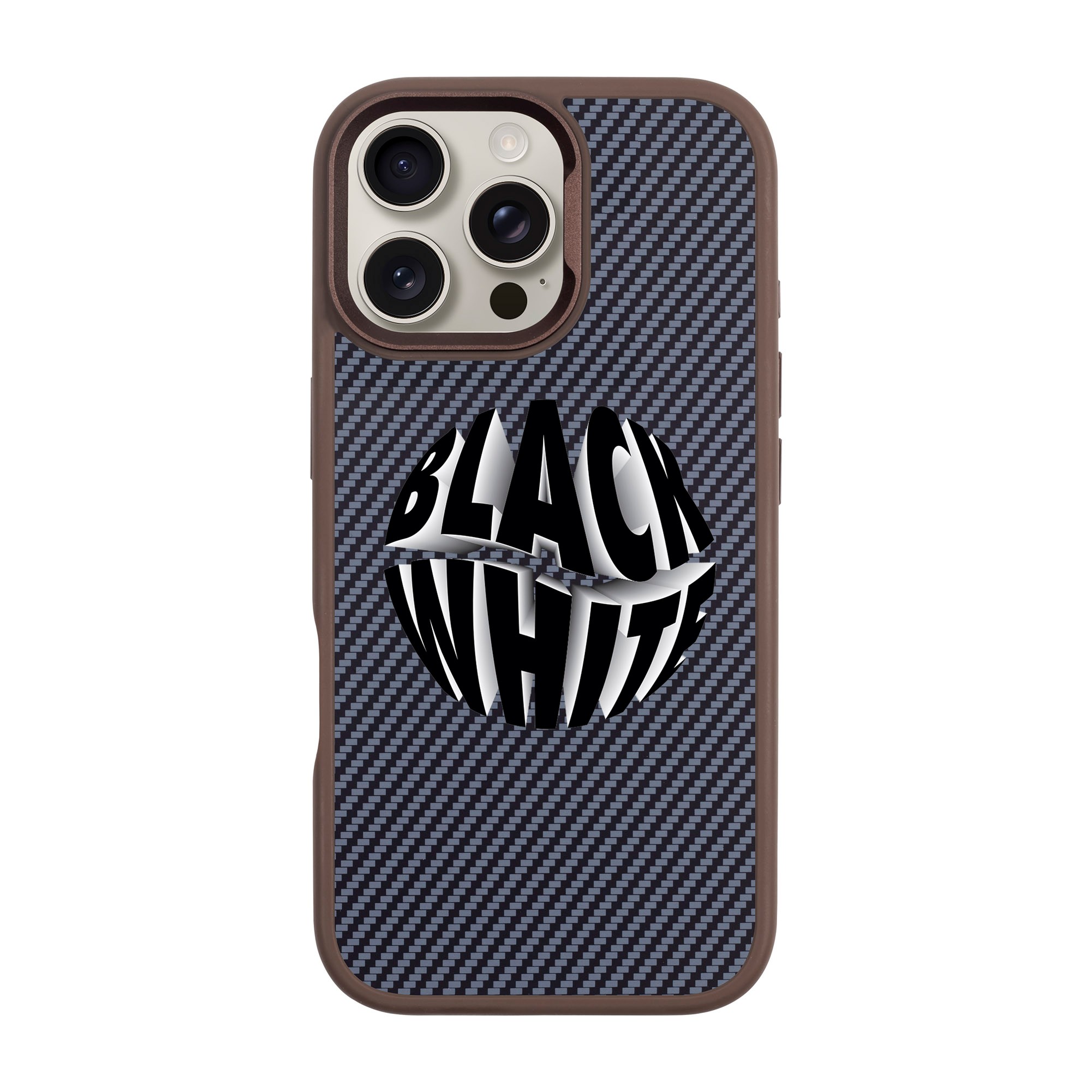 BLACK WHITE-iPhone Plaid Kılıf MagSafe Özellikli