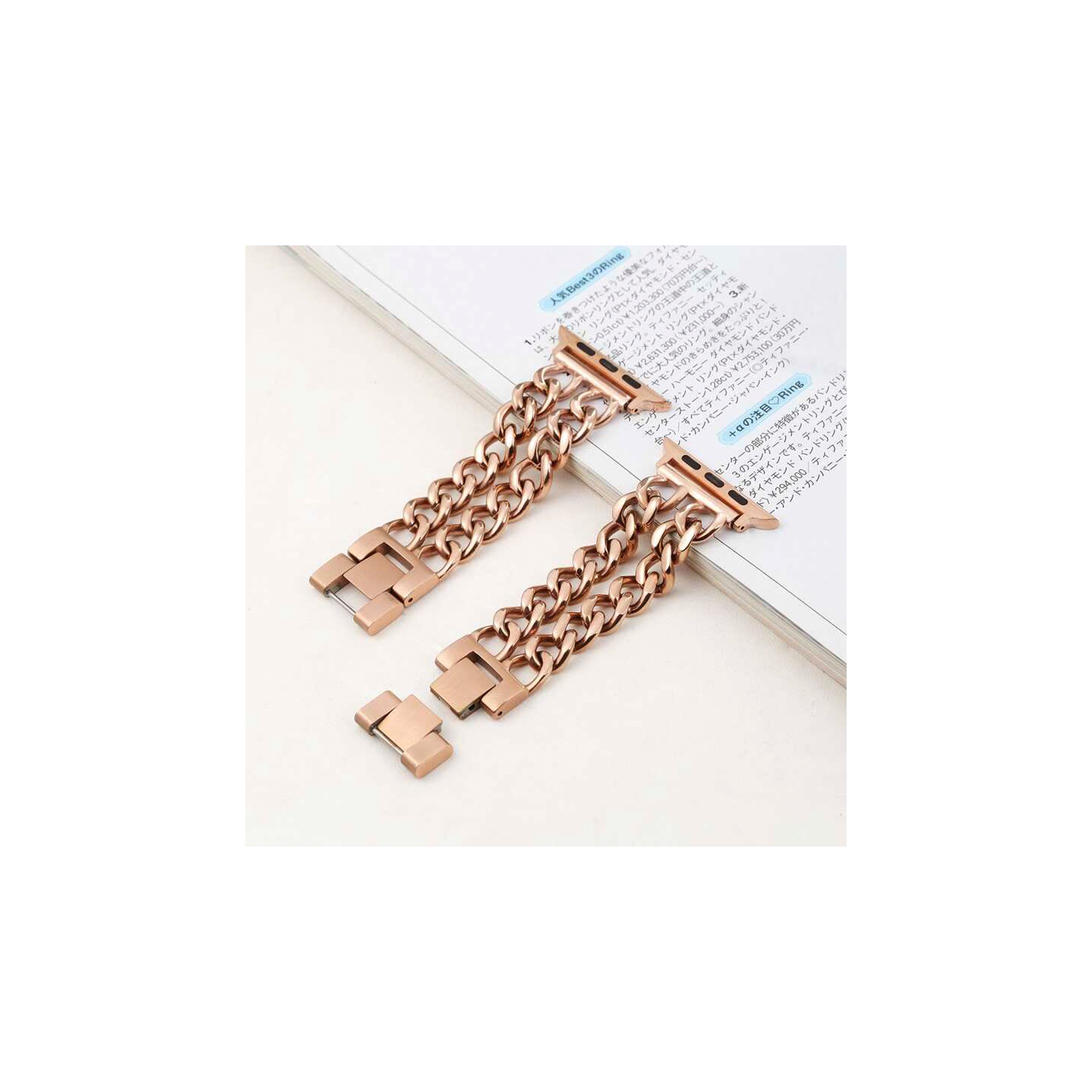 Apple Watch Force Chain Band-Rose Gold