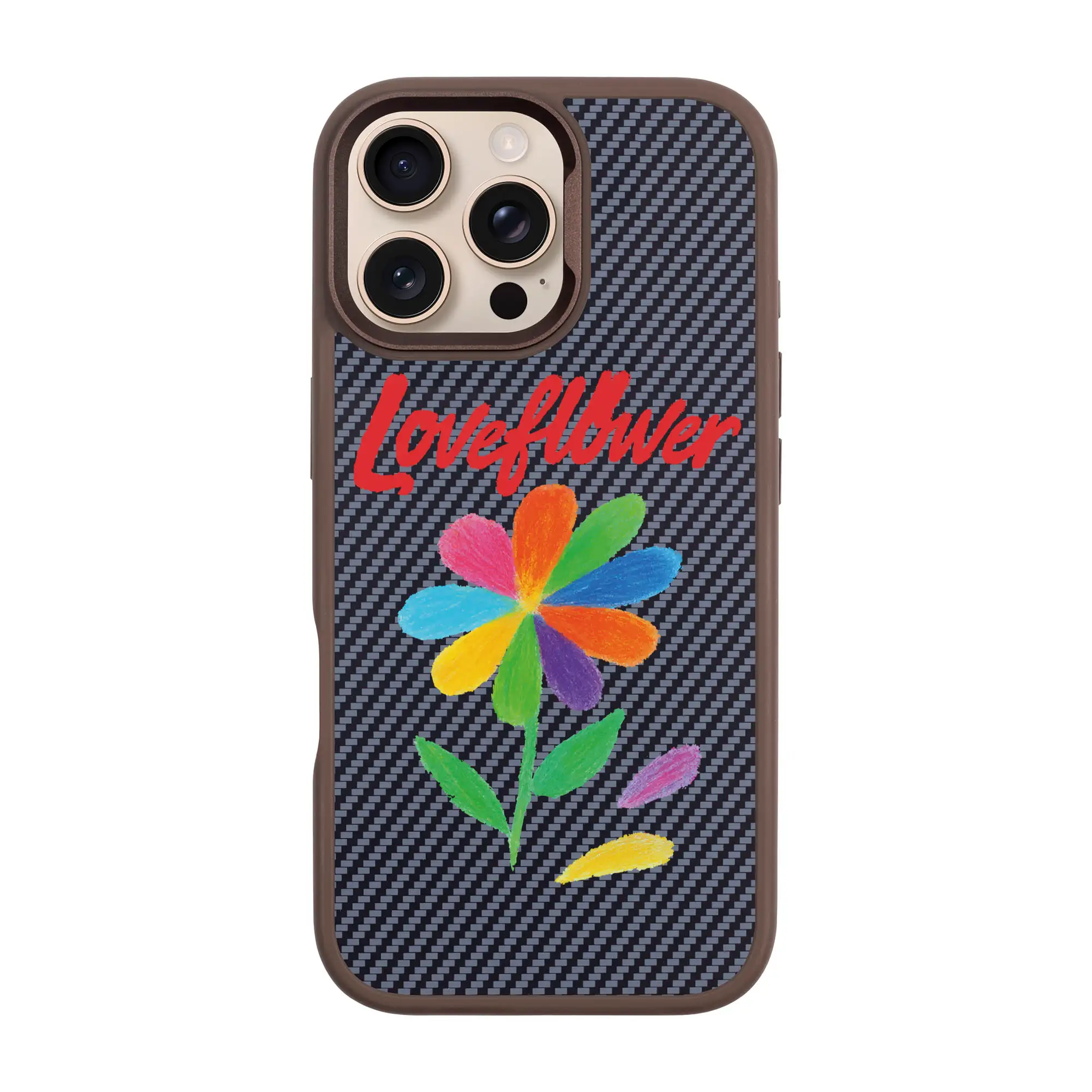 LOVE FLOWER-iPhone Plaid Kılıf MagSafe Özellikli