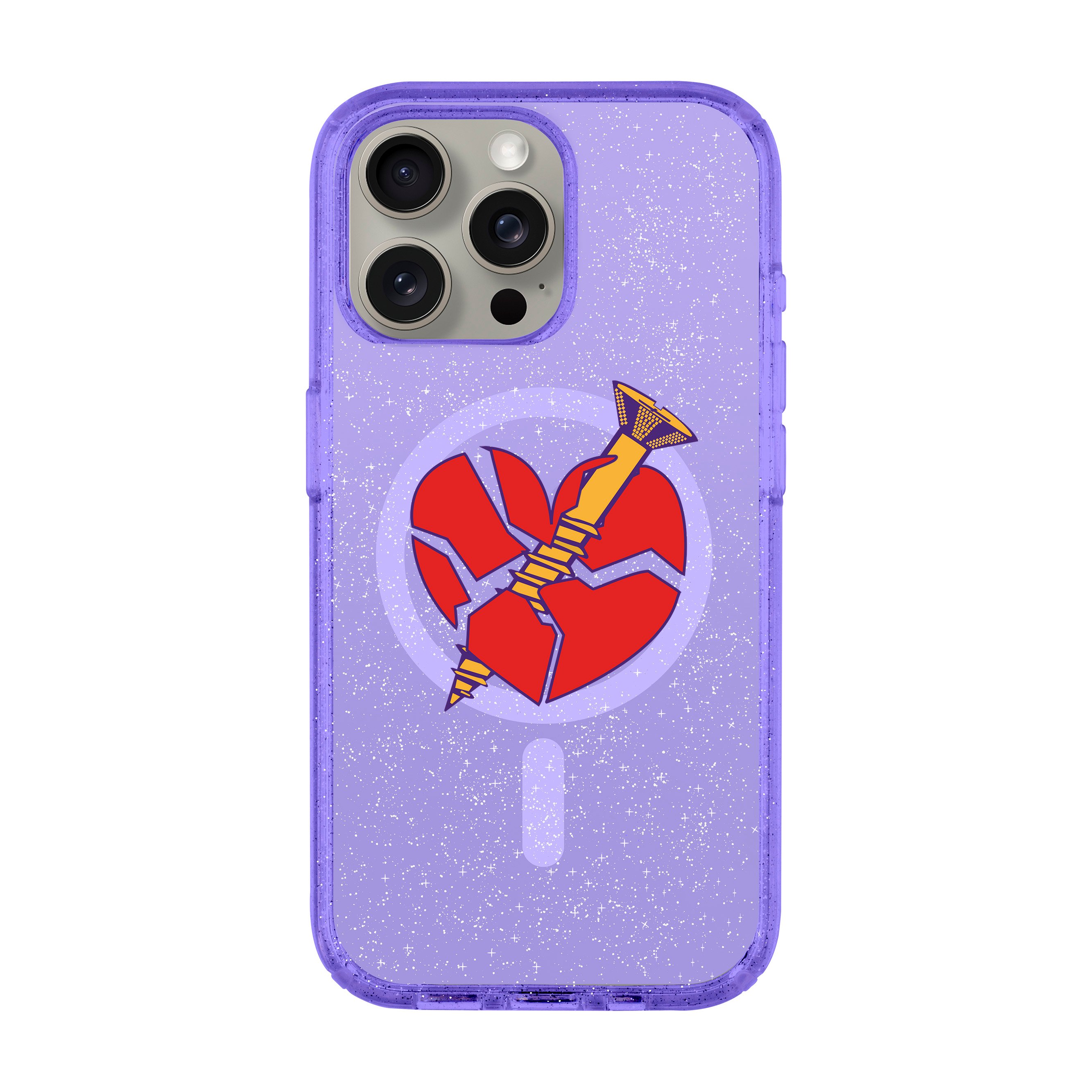 BROKEN HEART-iPhone Shiny Case with MagSafe