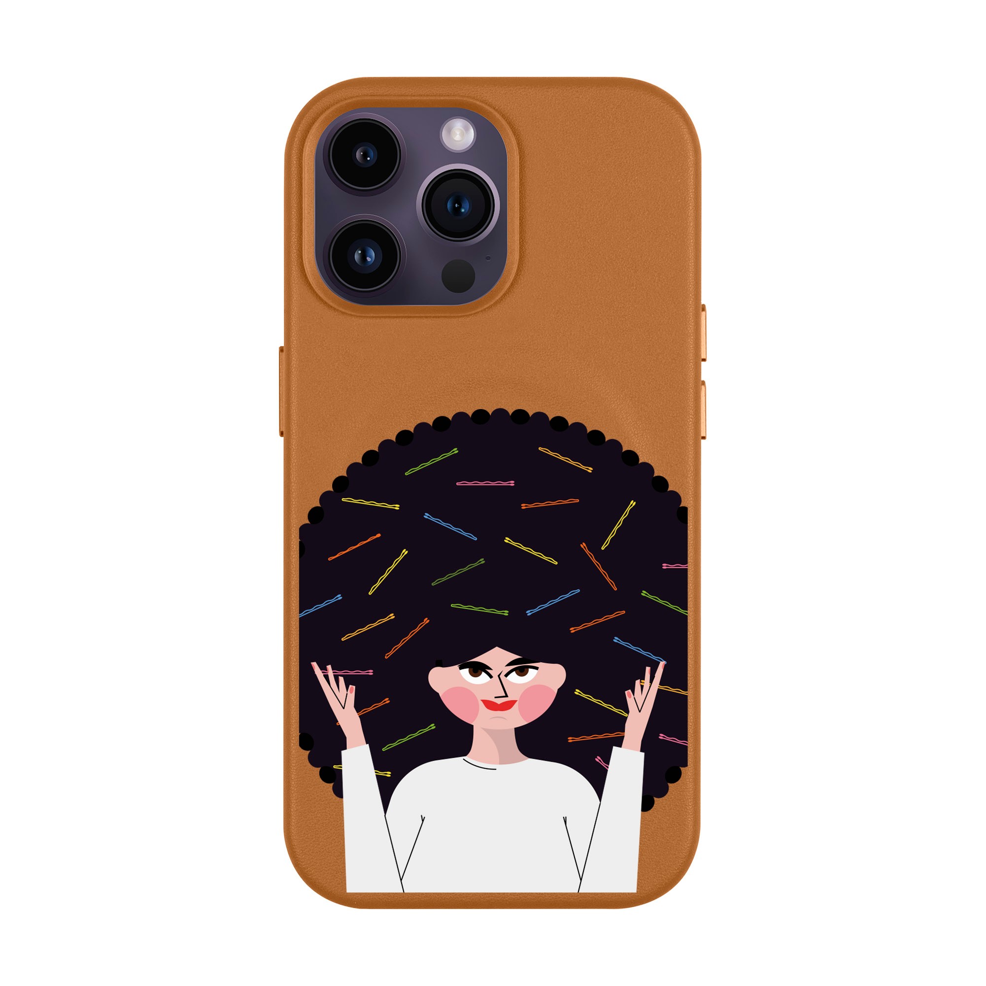 TANGLES OF HAPPINESS-iPhone Leather Kılıf MagSafe Özellikli