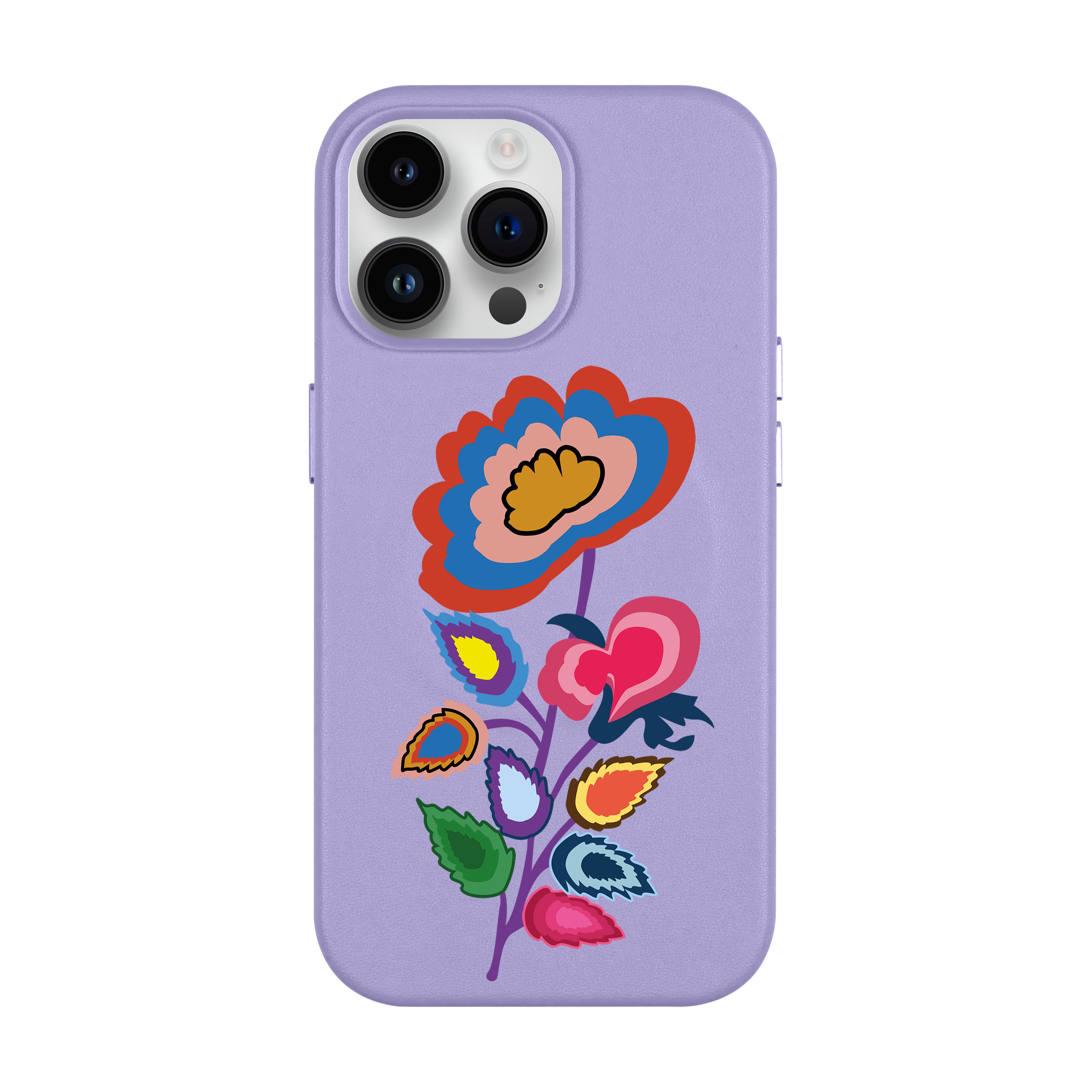 Knitted Flower - iPhone Leather Case with MagSafe