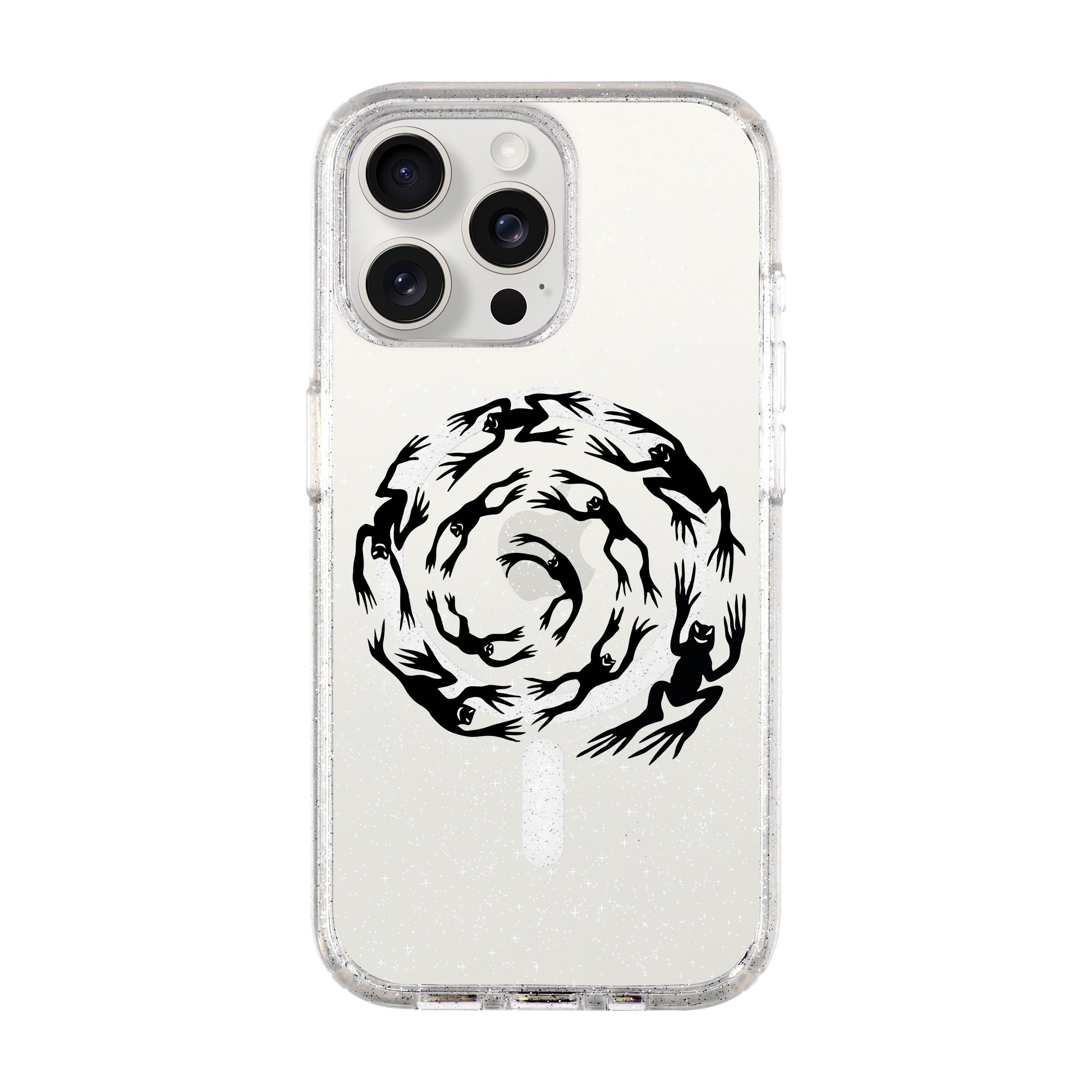 SWIRLING FROGS-iPhone Shiny Case with MagSafe