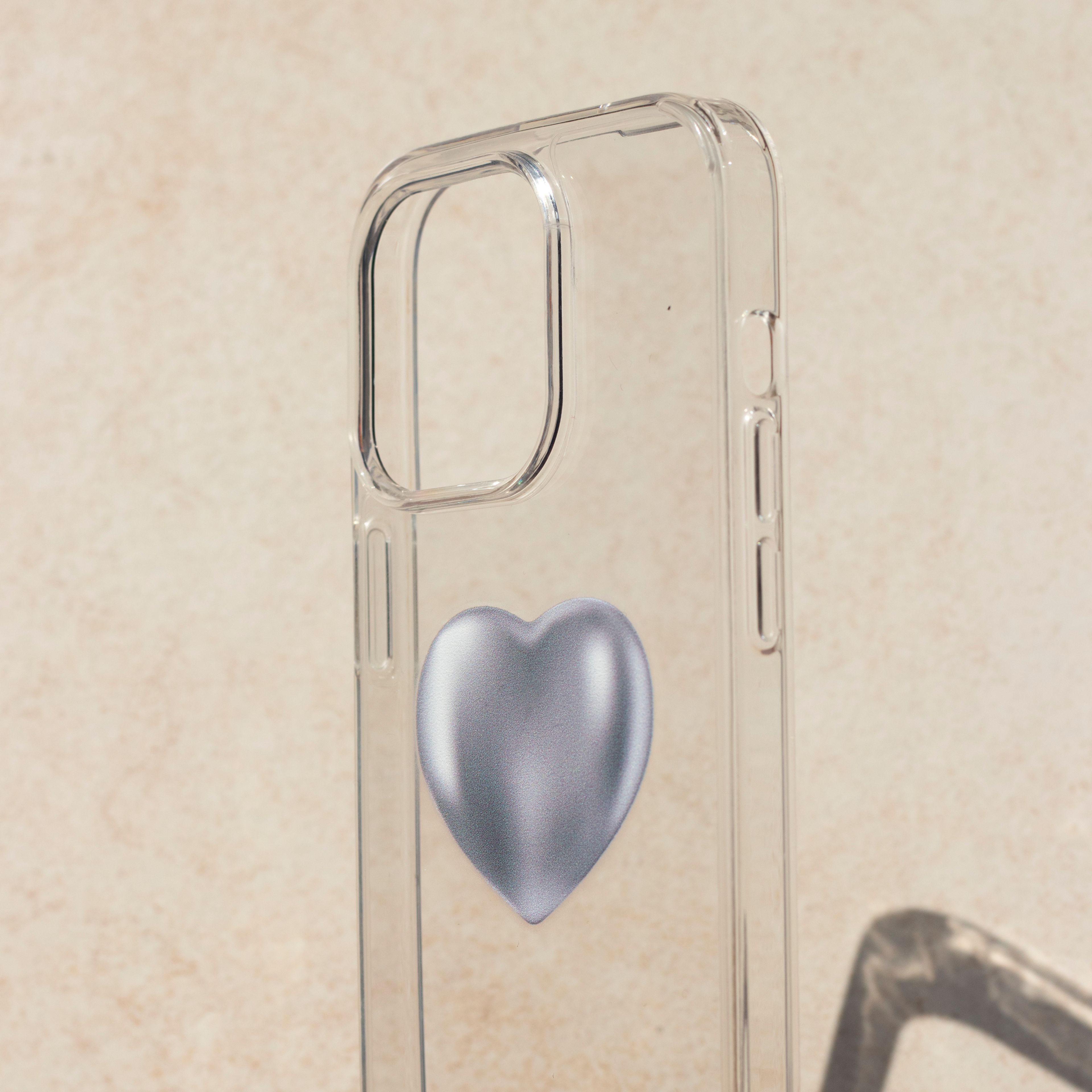 Silver Heart - iPhone Clear Case