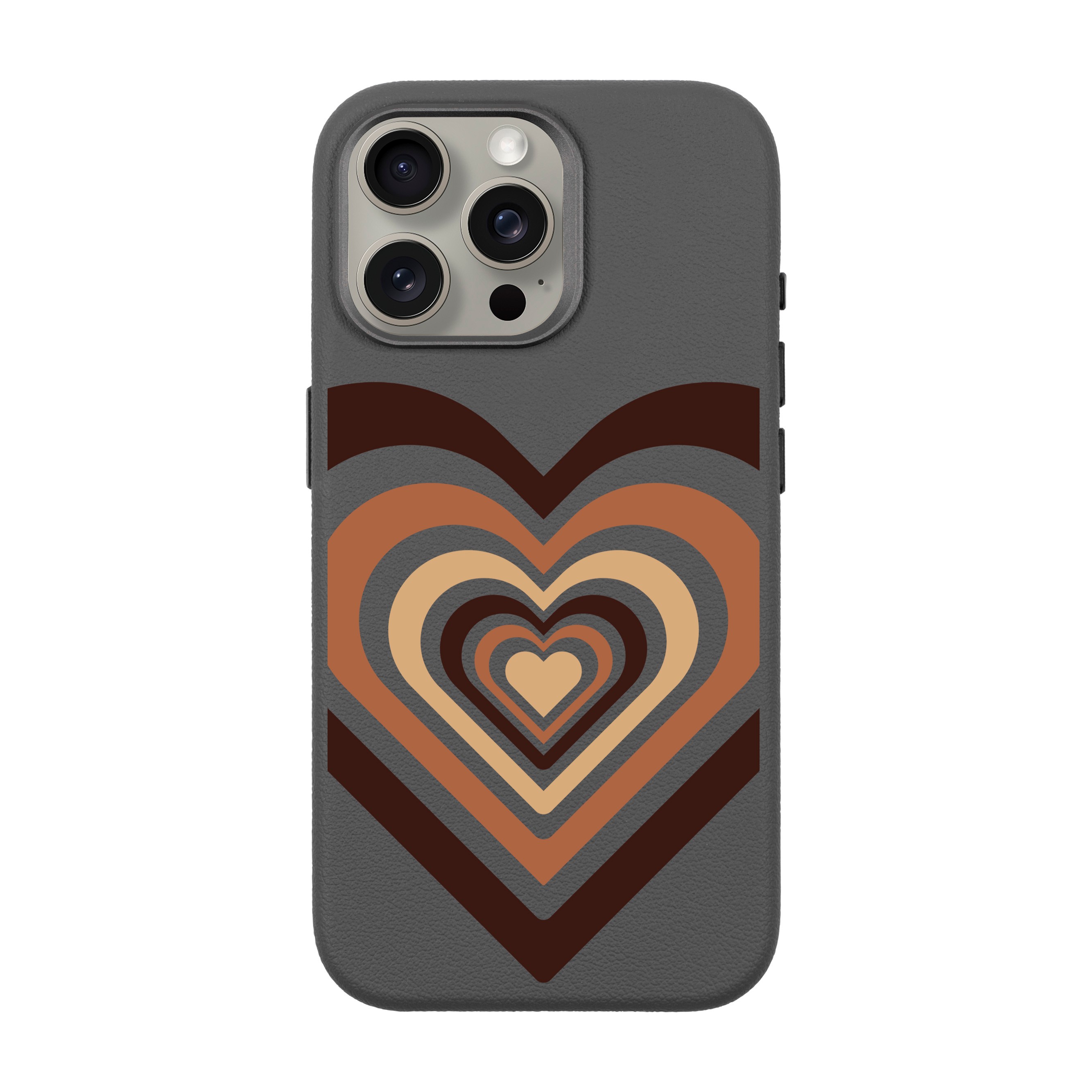 HEART-iPhone Leather 15 Premium Case with MagSafe