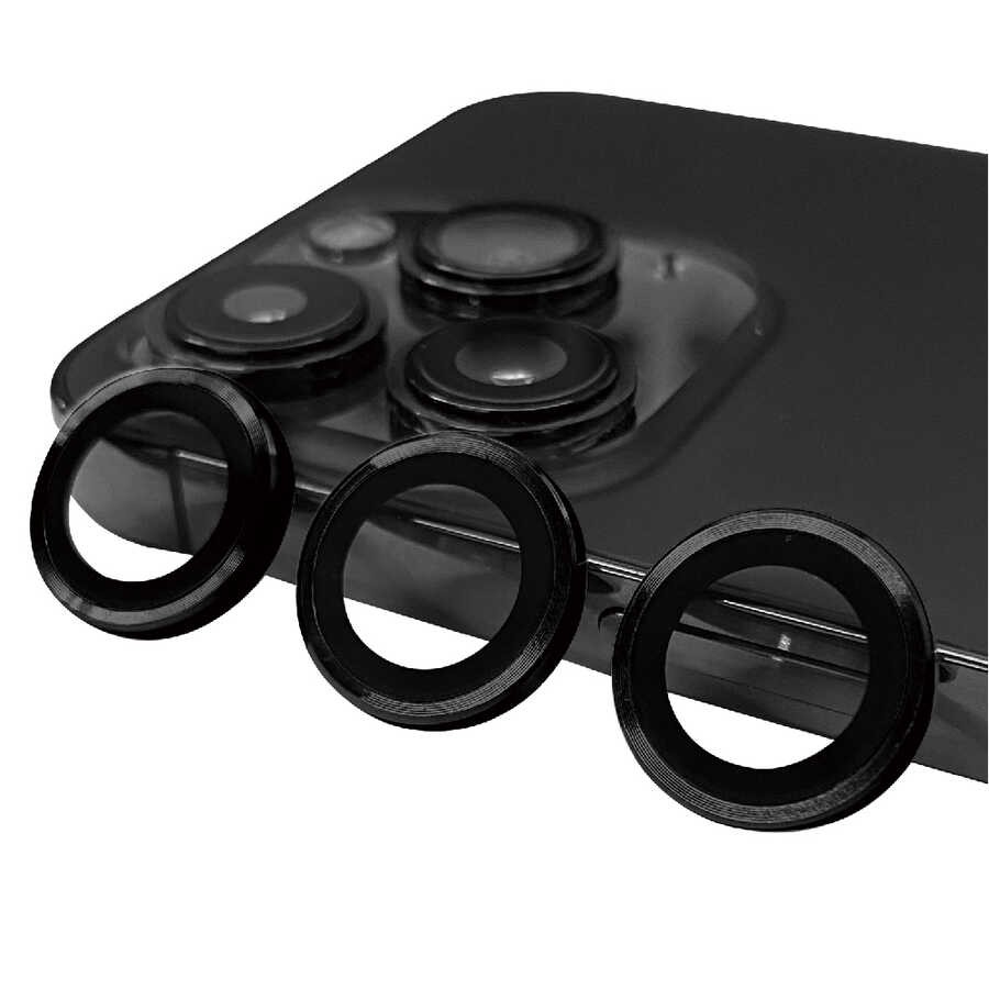 Apple iPhone 15 Pro Shine Camera Lens Protector - Black
