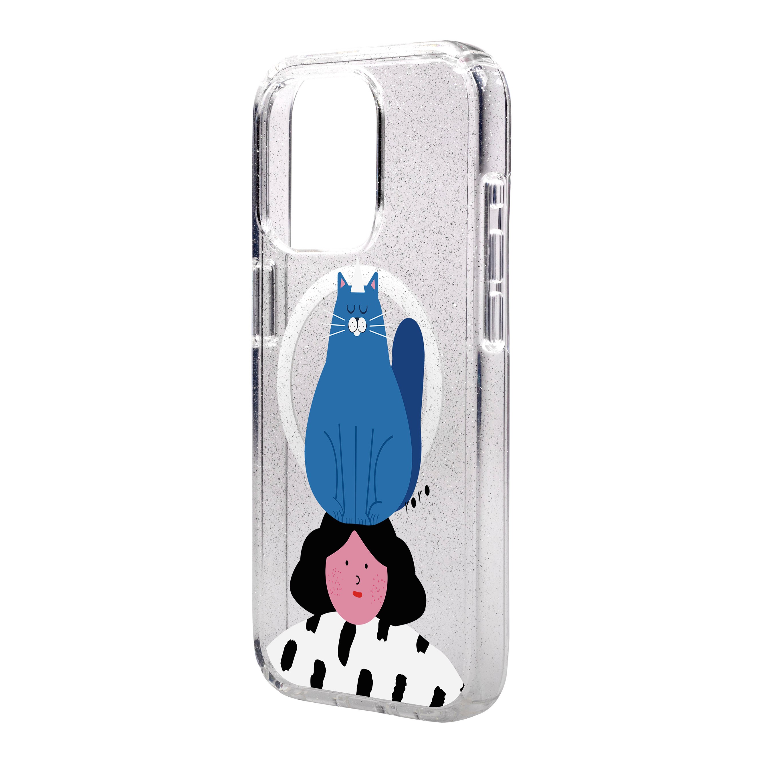 NAUGHTY CAT-iPhone Shiny Case with MagSafe