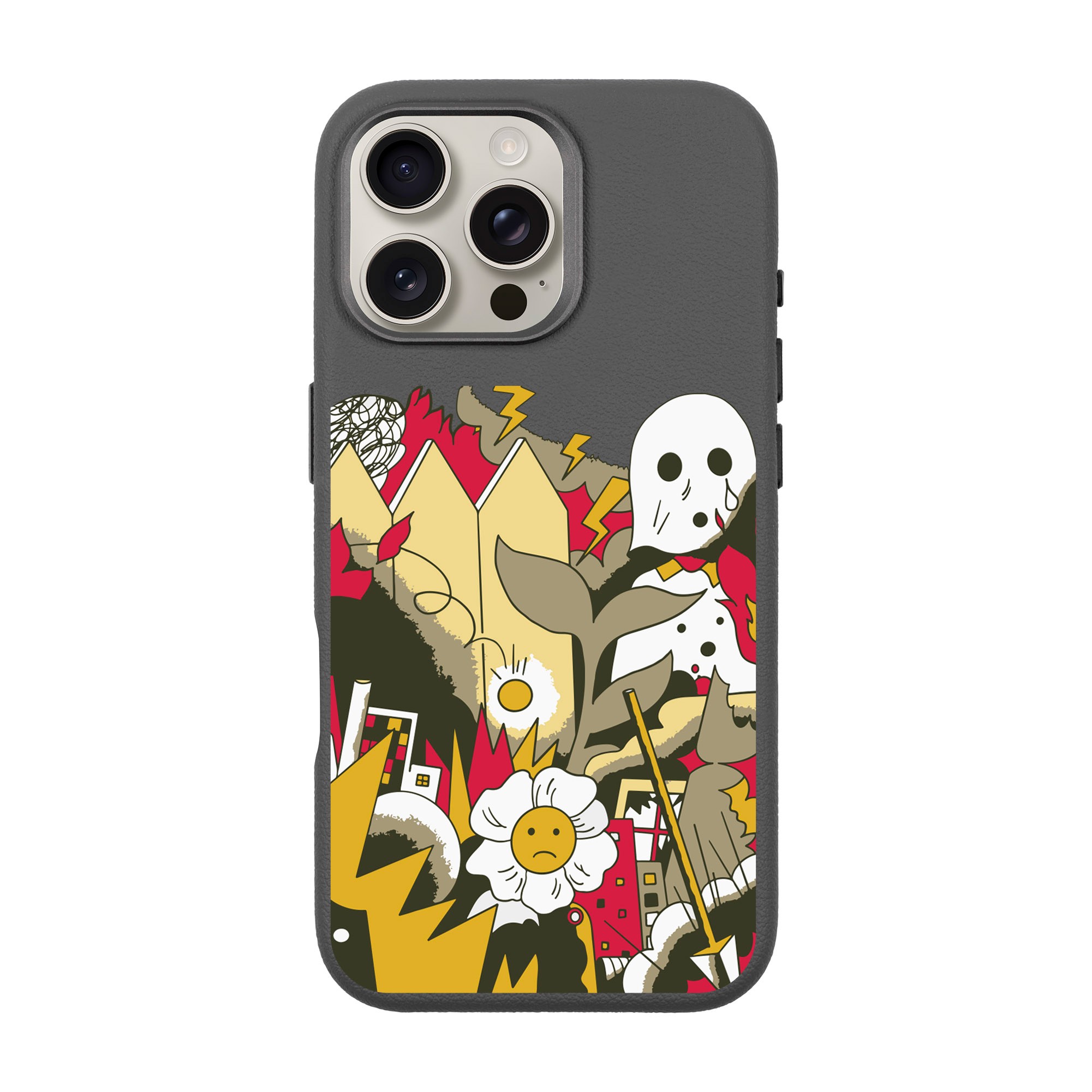 EVERYTHING IS BURNING-iPhone Leather Premium Case with MagSafe