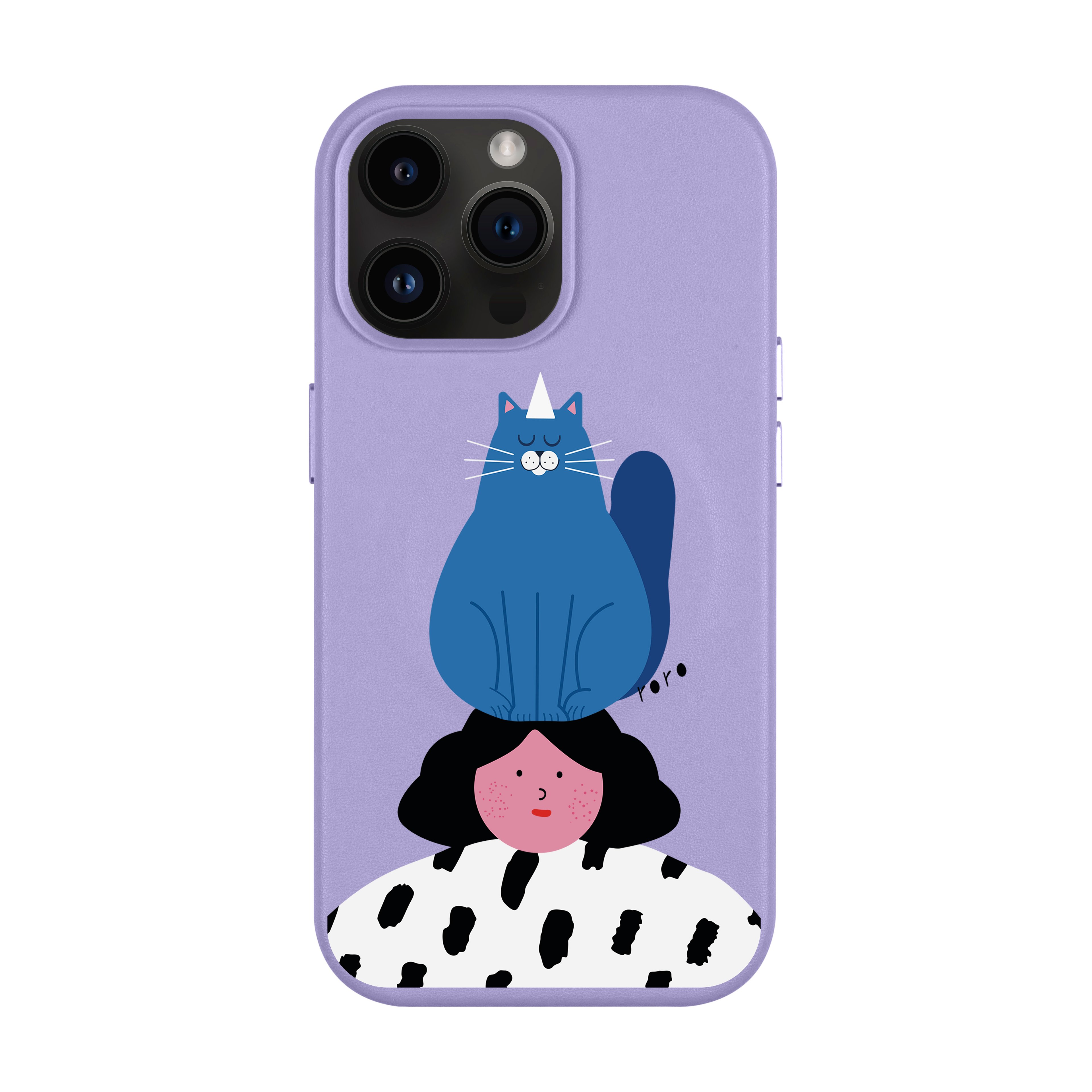 NAUGHTY CAT-iPhone Leather Kılıf MagSafe Özellikli