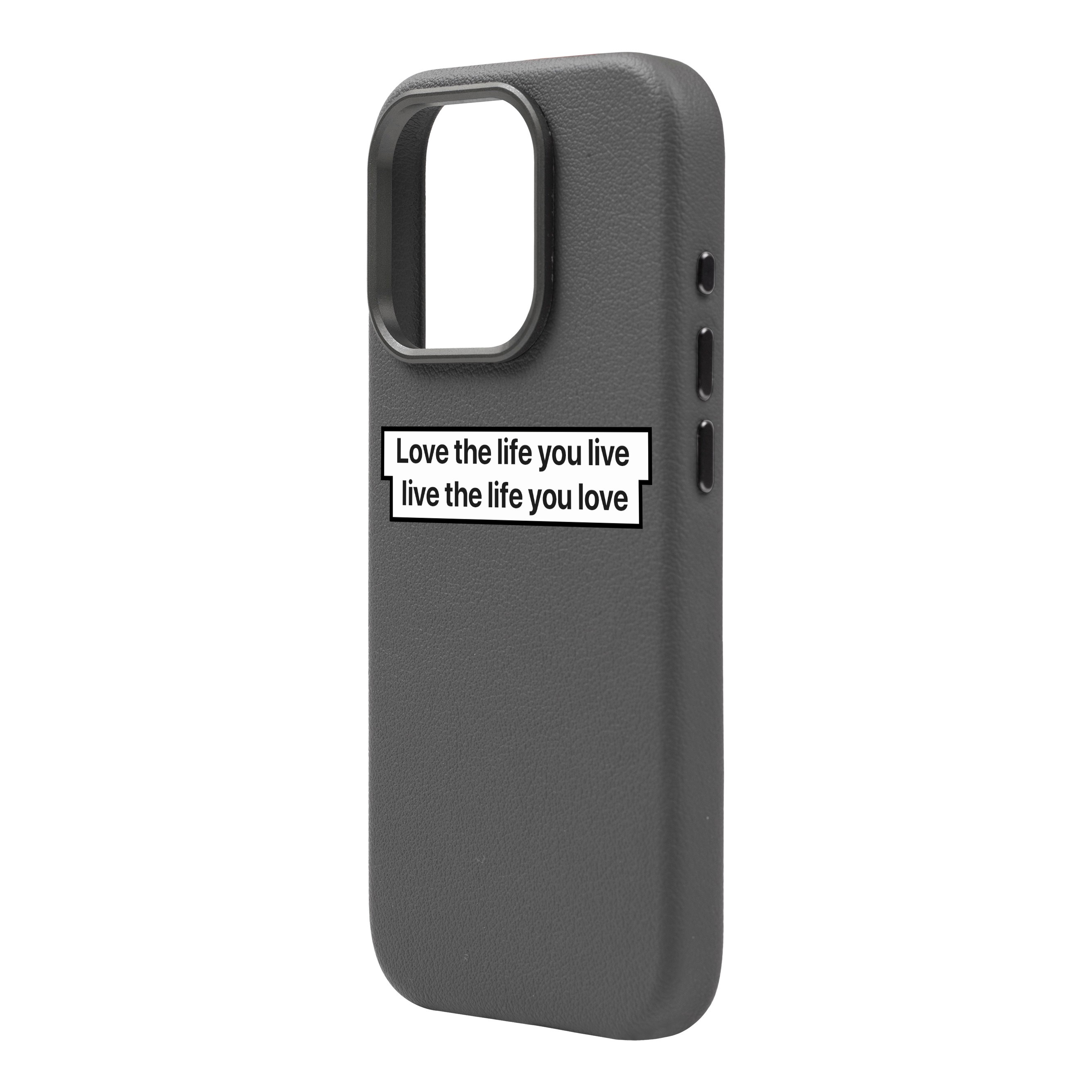 LOVE THE LIFE-iPhone Leather Premium Case with MagSafe