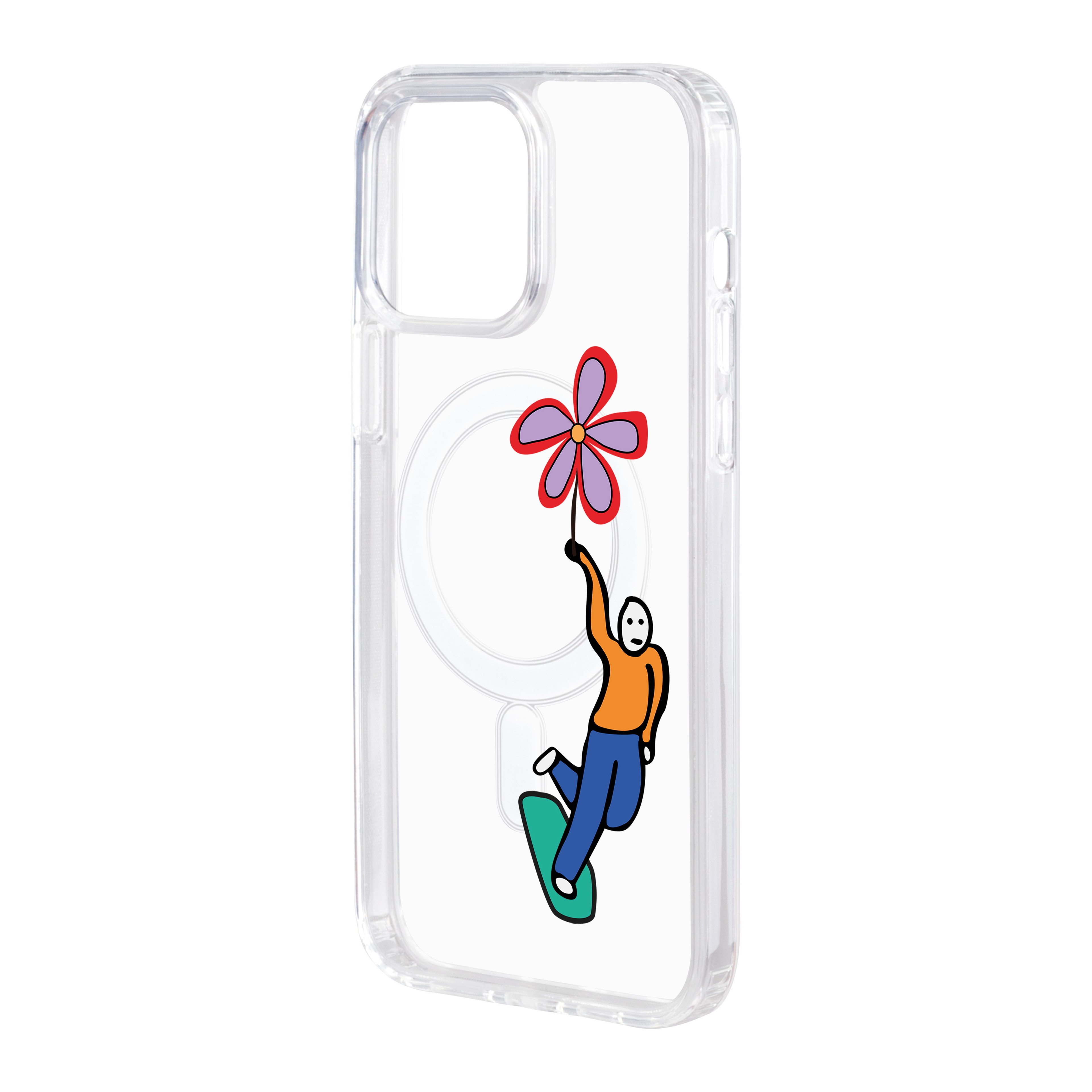 Skateboarder - iPhone Clear Case with MagSafe