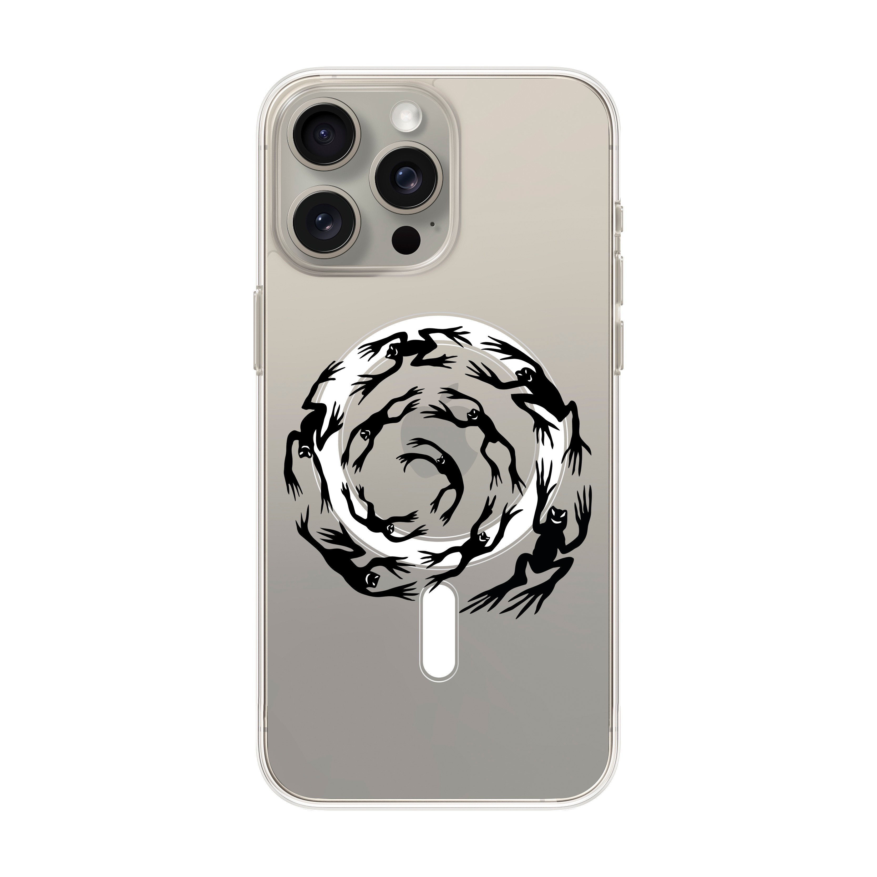 Swirling Frog - iPhone Clear Case with MagSafe