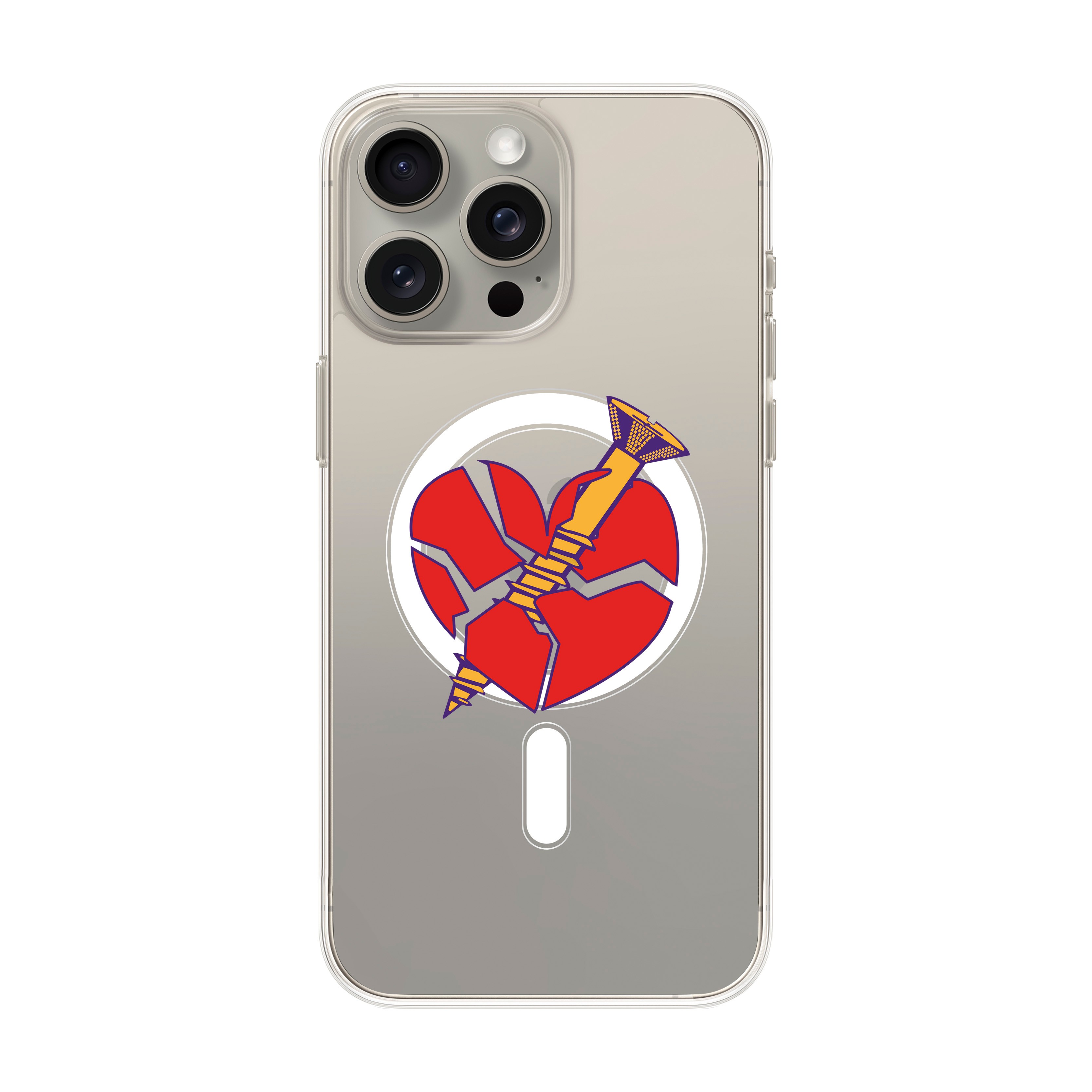 Broken Heart - iPhone Clear Case with MagSafe