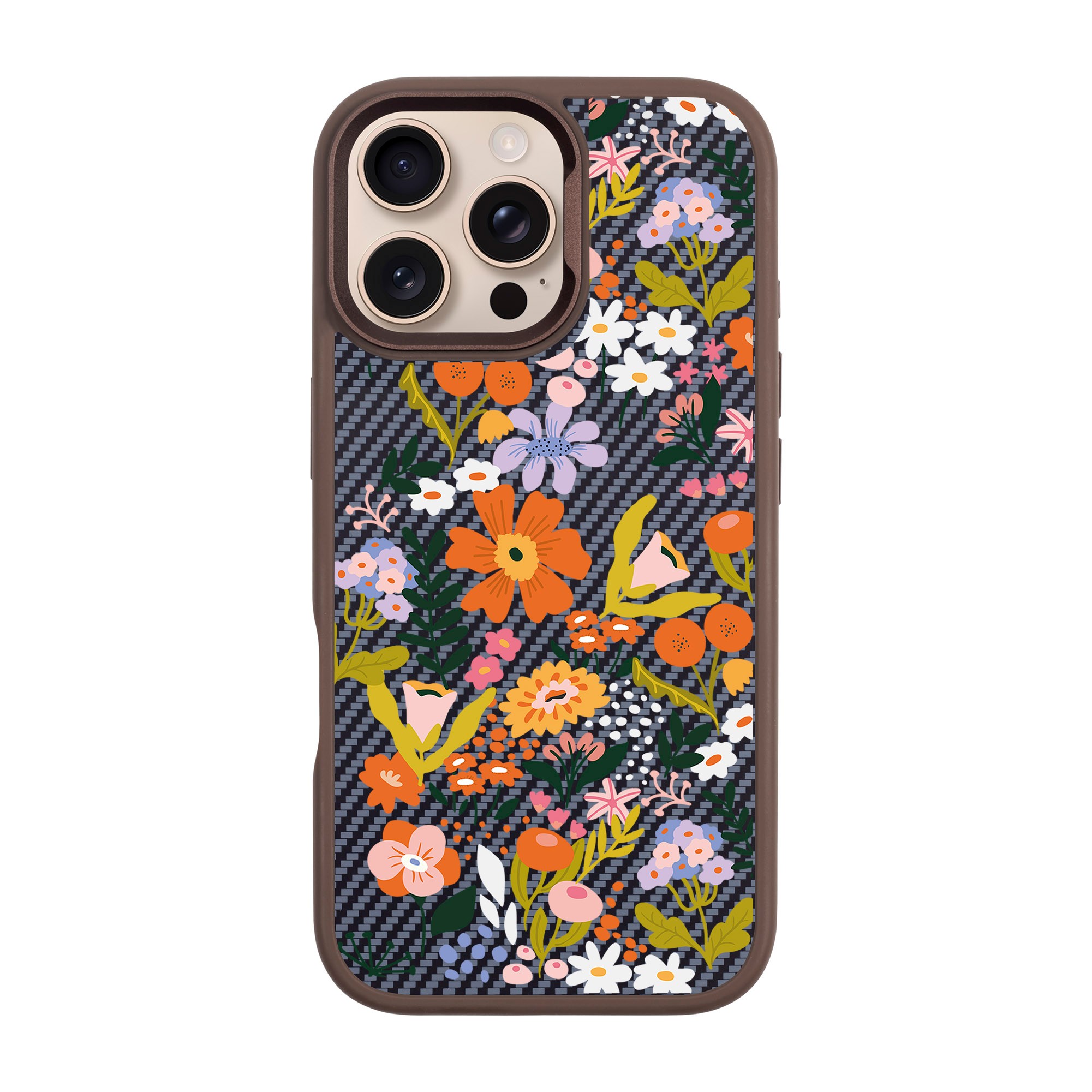 FLOWER-iPhone Plaid Kılıf MagSafe Özellikli