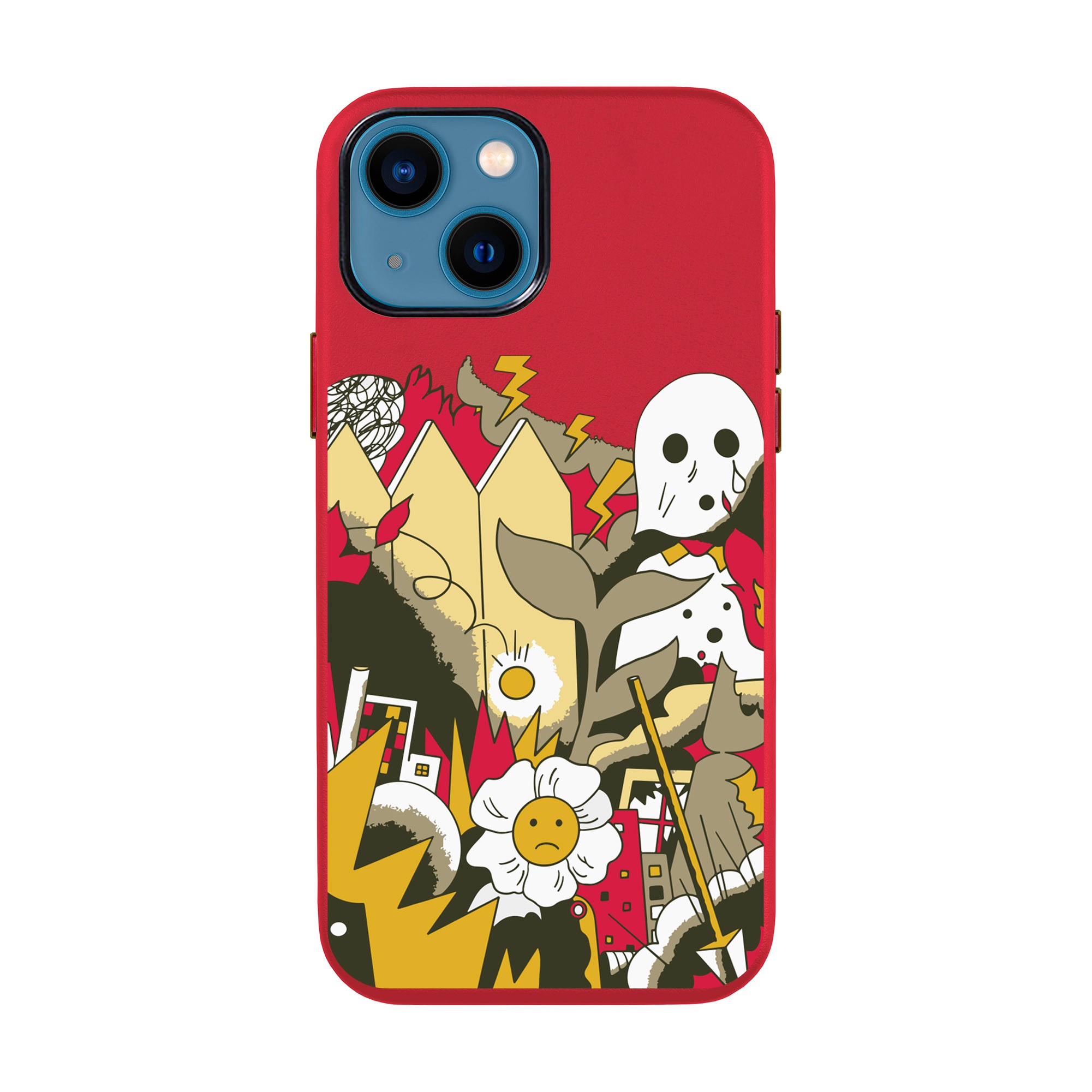 EVERYTHING IS BURNING-iPhone Leather Case