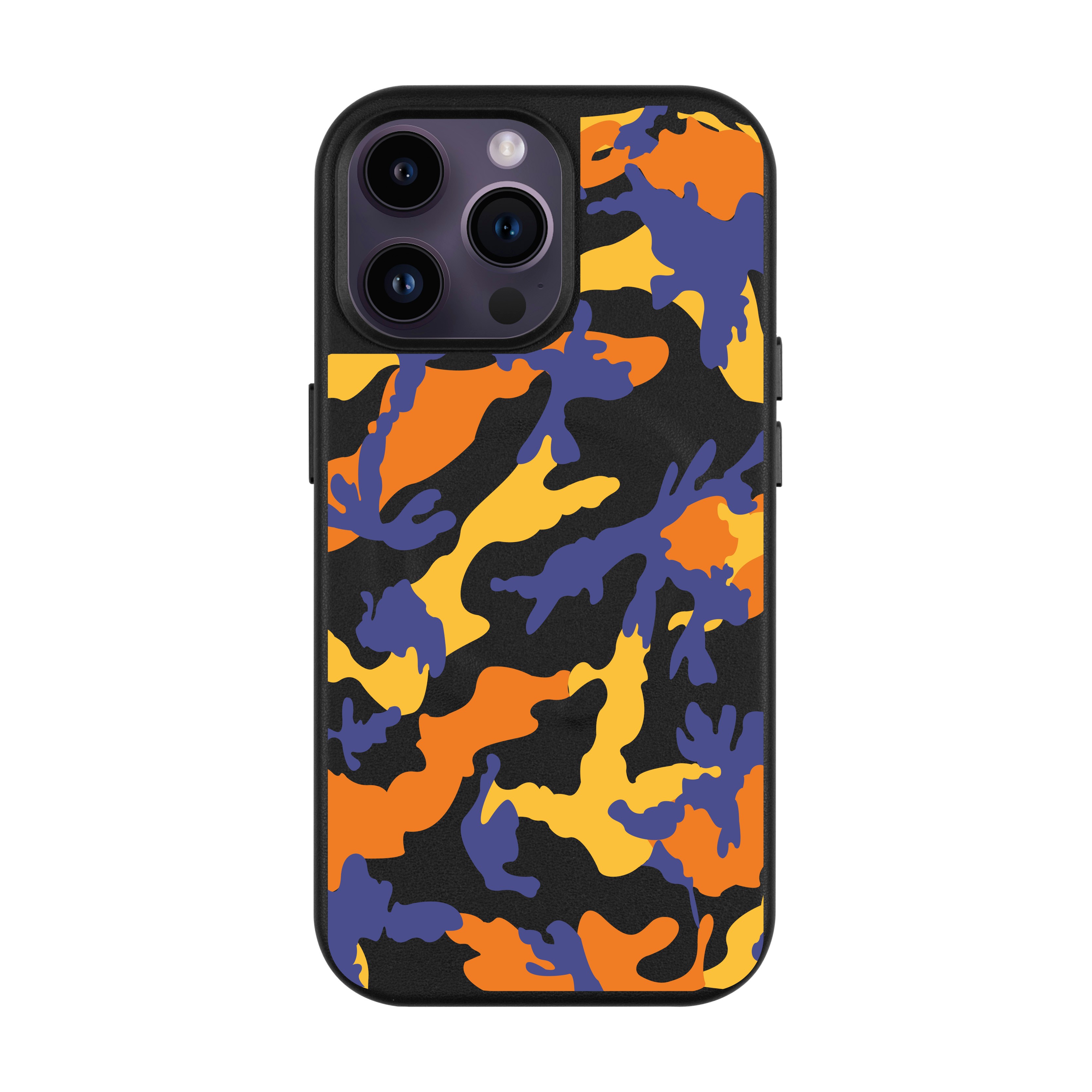 CAMOUFLAGE-iPhone Leather Kılıf MagSafe Özellikli