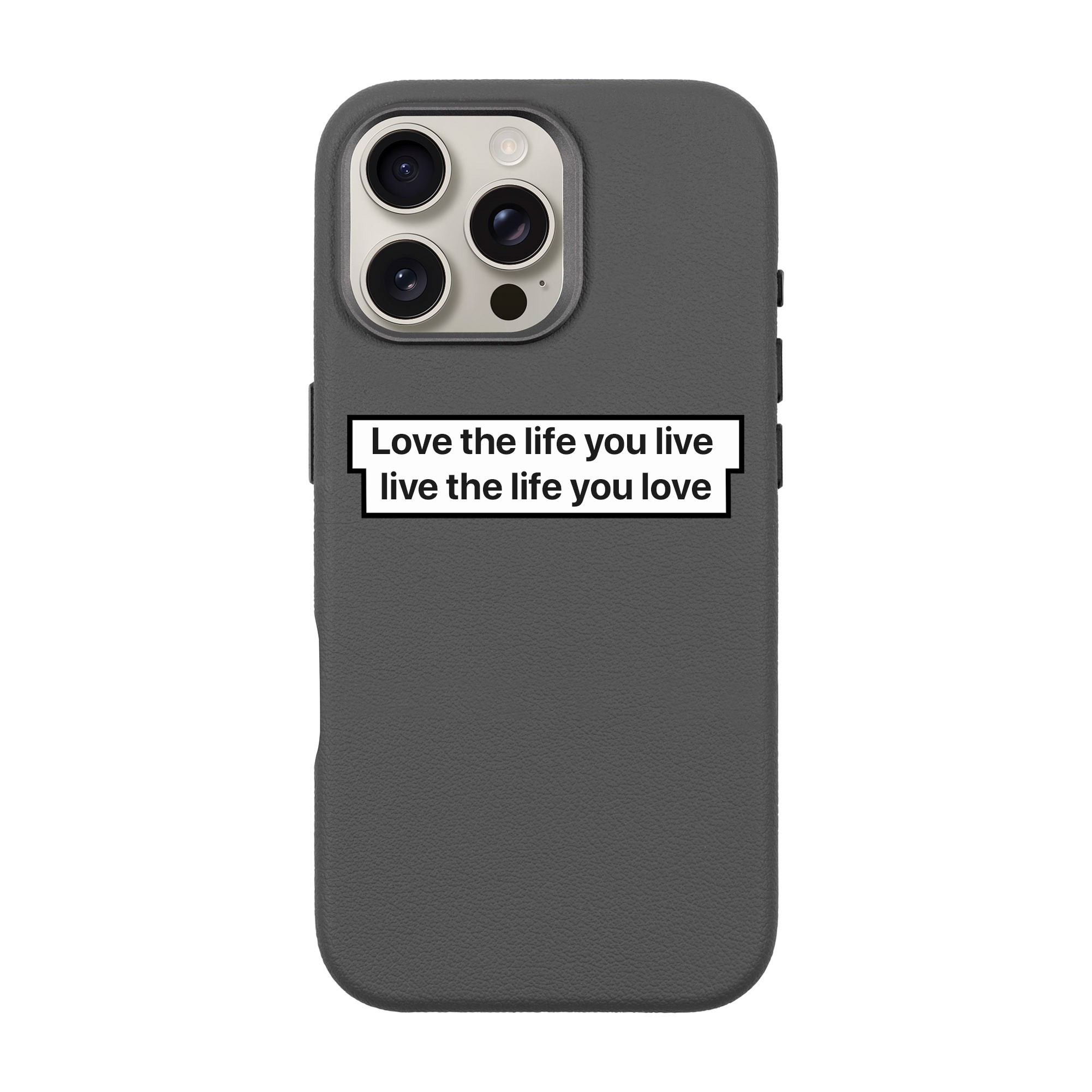LOVE THE LIFE-iPhone Leather Premium Case with MagSafe