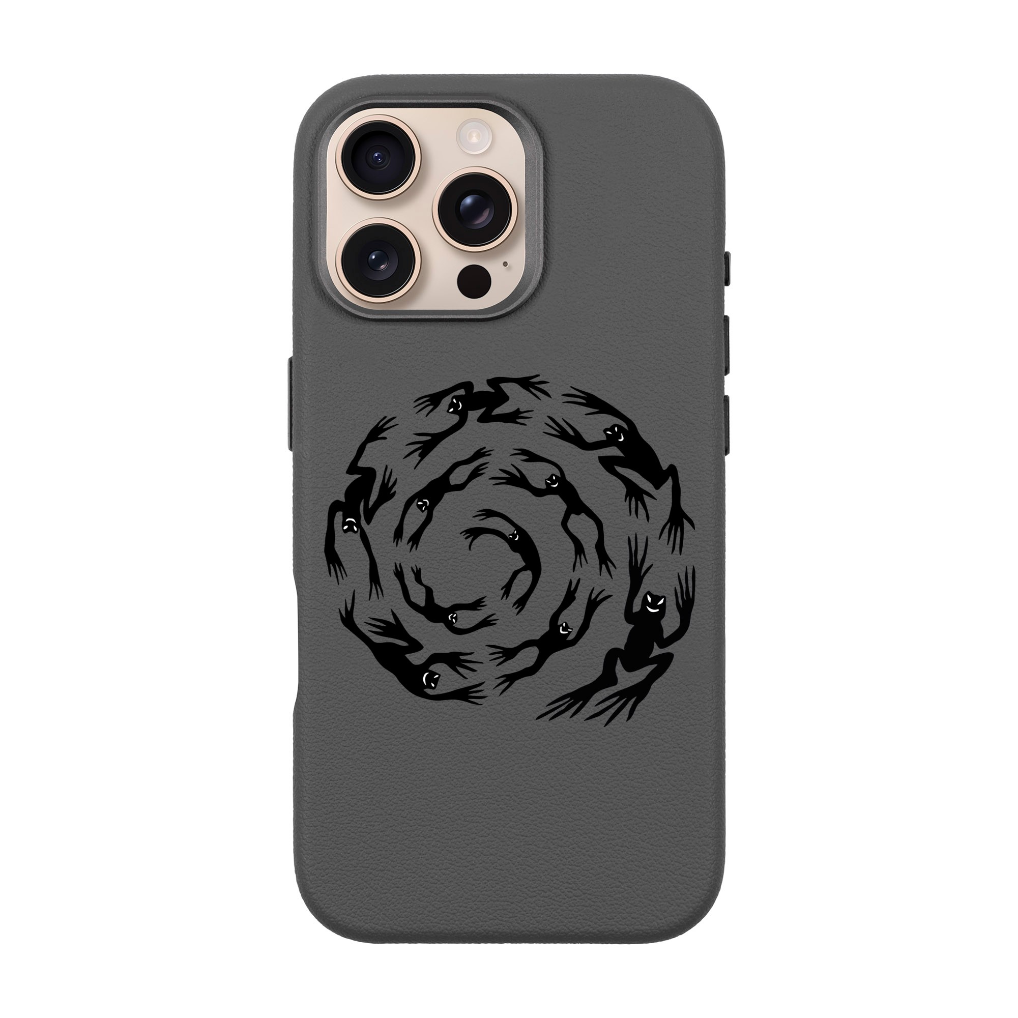 SWIRLING FROGS-iPhone Leather Premium Case with MagSafe