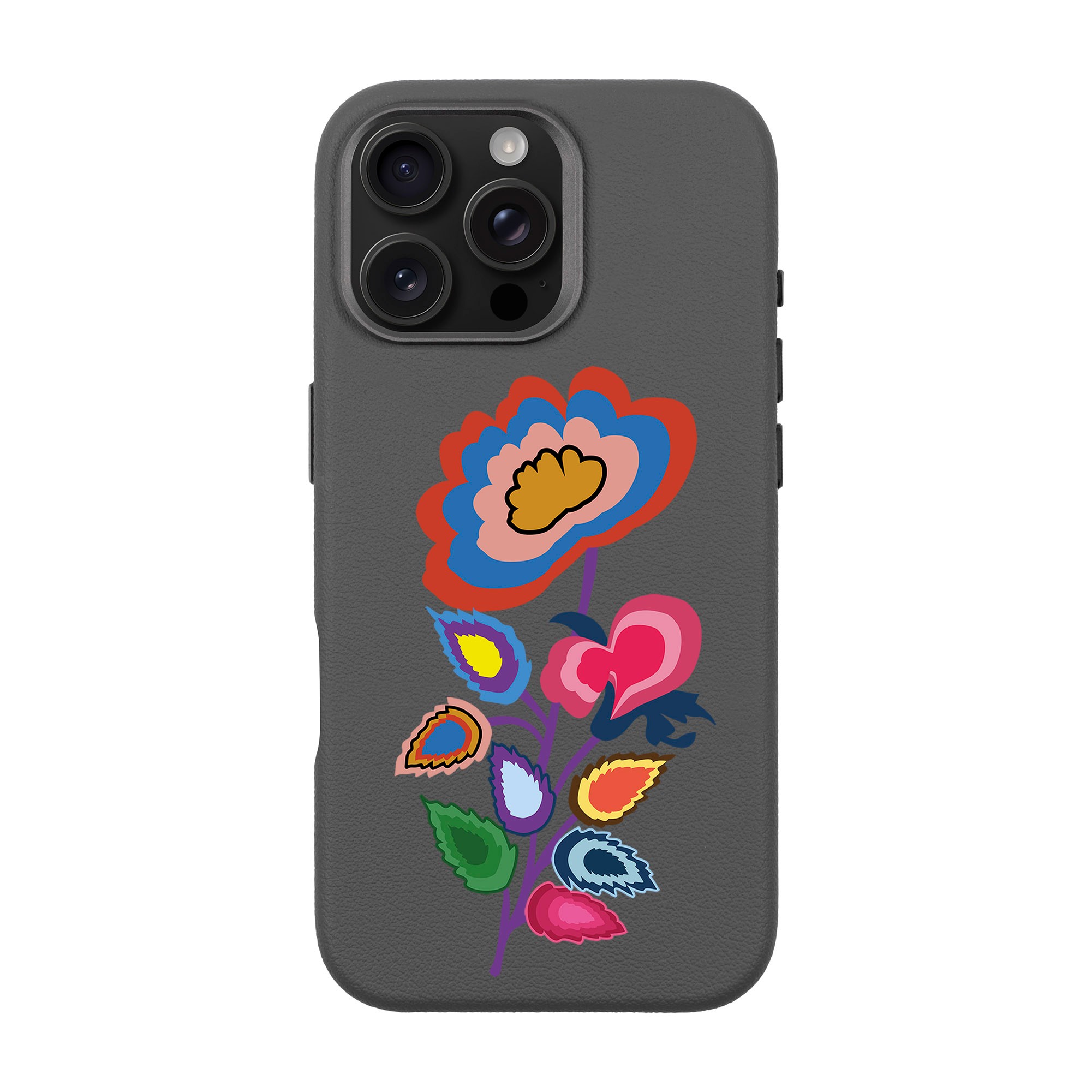KNITTED FLOWER-iPhone Leather Premium Case with MagSafe