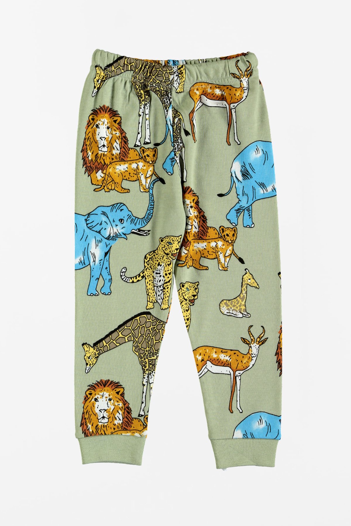 Safari Baskılı %100 Pamuklu Çocuk Pijama Takımı