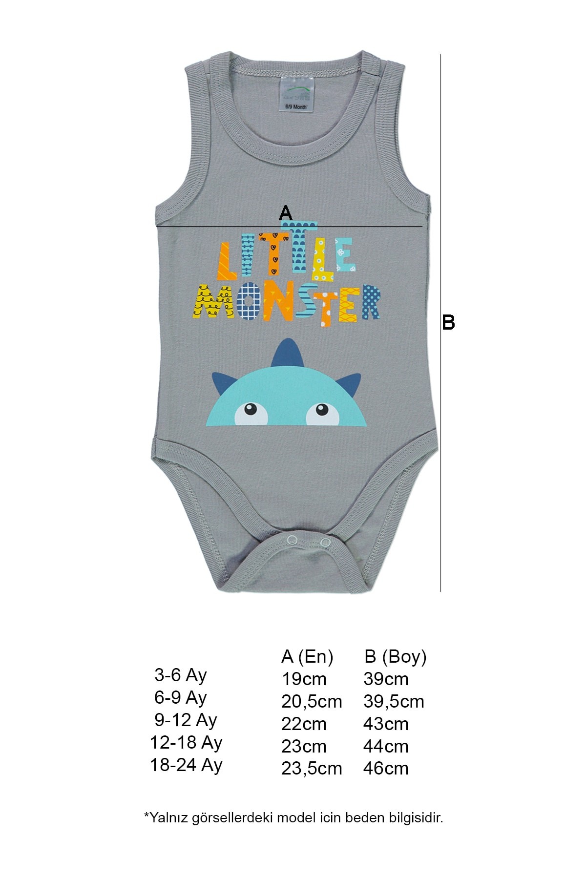 Baskılı, Erkek Bebek Kolsuz 3lü Çıtçıtlı Body Seti