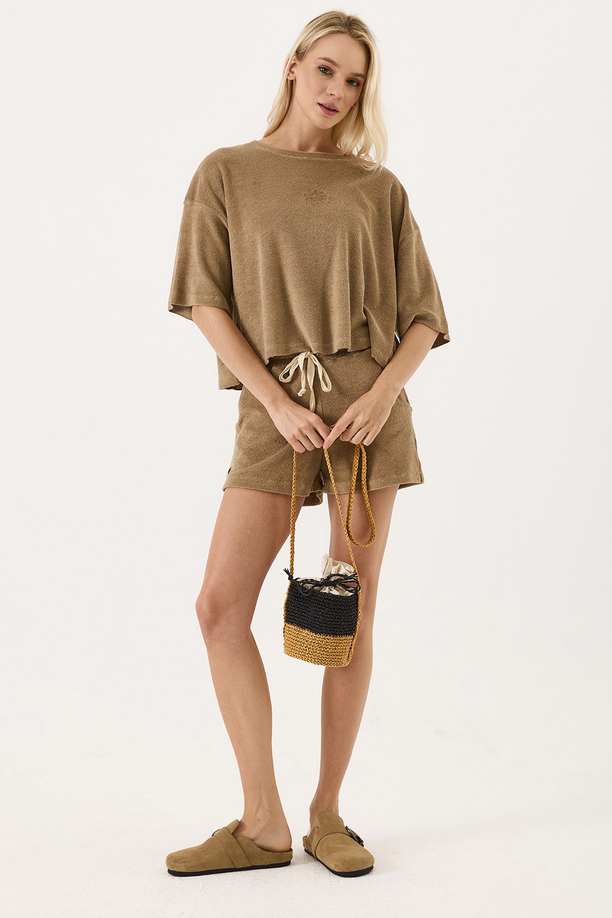 VAYU Natural Threads Bucket Çanta – Kağıt İplikten Astar Cepli Omuz & Çapraz Askılı