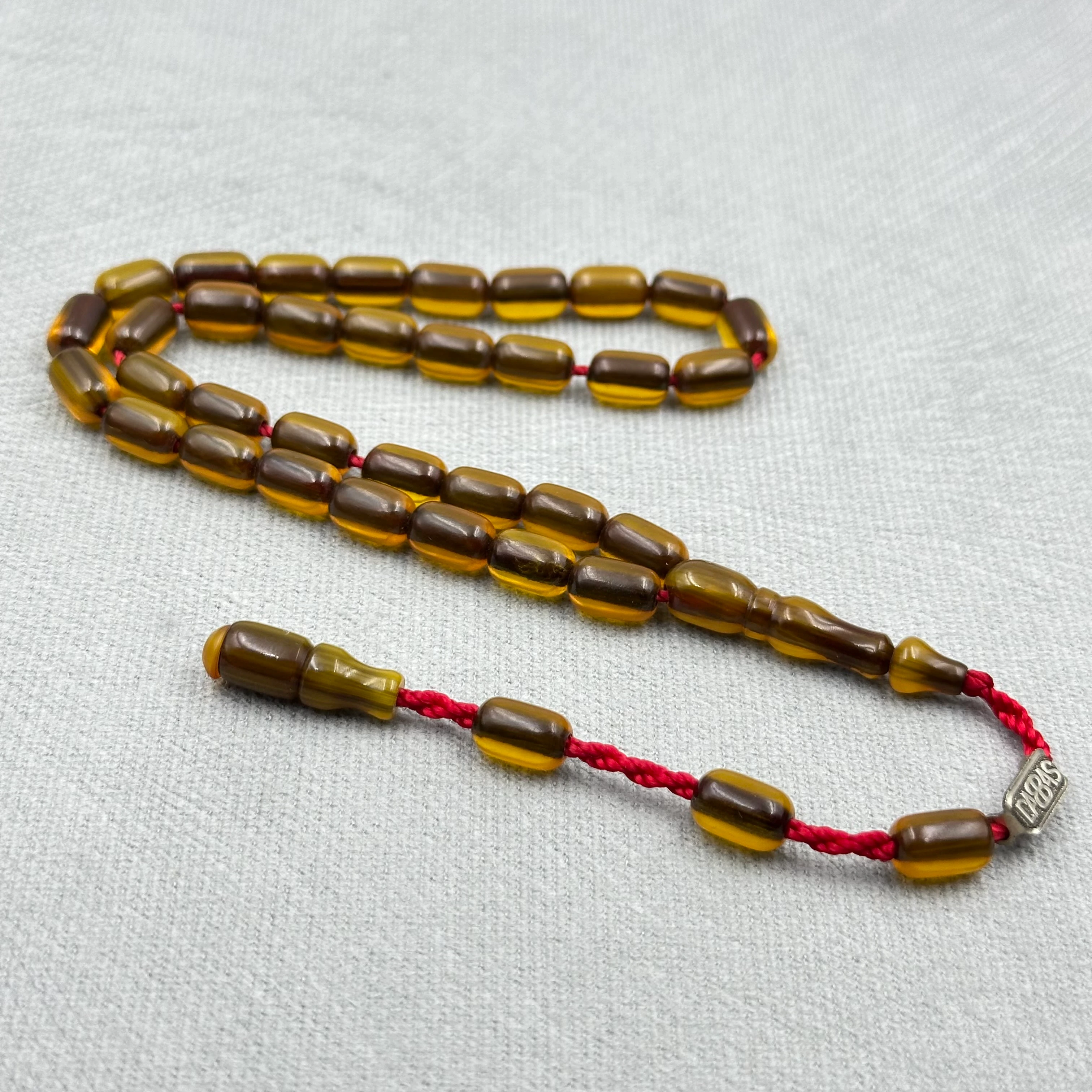 Muhammed Dabbas Usta İşçilikli Şeffaf Osmanlı Benzetme Zeytin Tonlu Kapsül Kesim Sıkma Kehribar Tespih