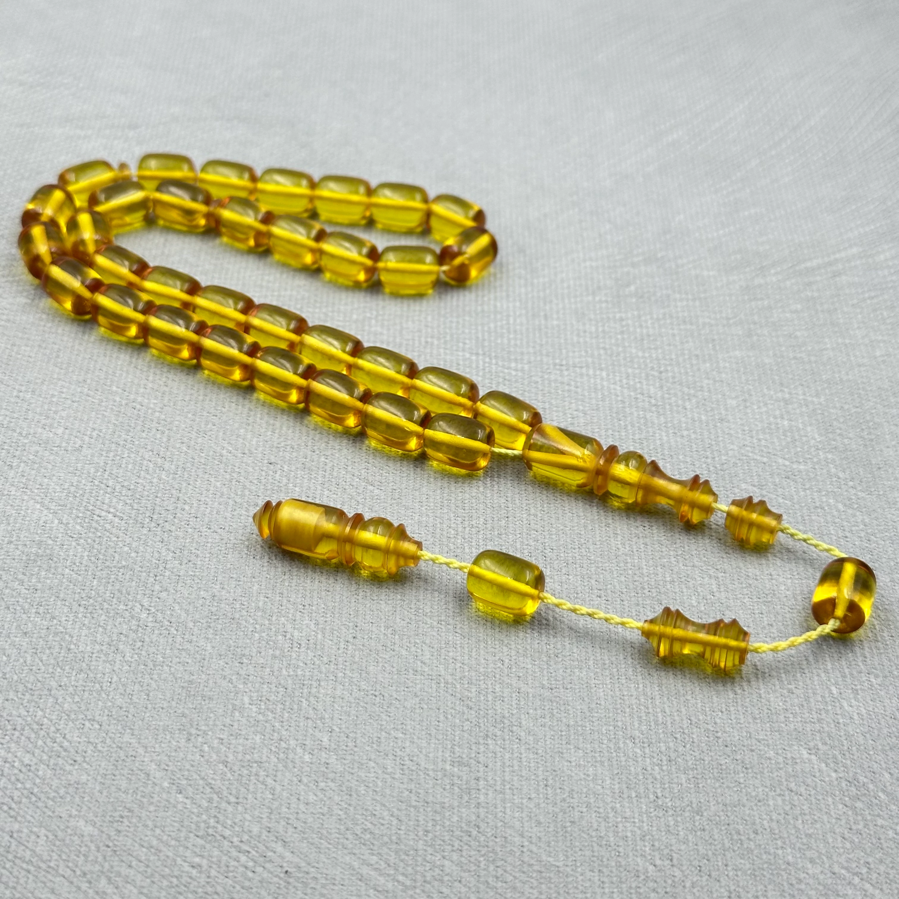 Bal Sarısı Kapsül Kesim Sıkma Kehribar Tespih