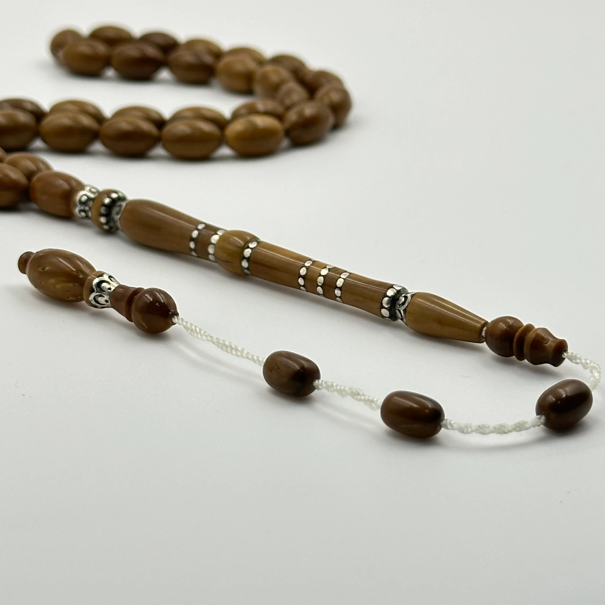 Usta İşçilikli Özel Tasarım Gümüş İşlemeli İmame Kuka Ağacı Tespih