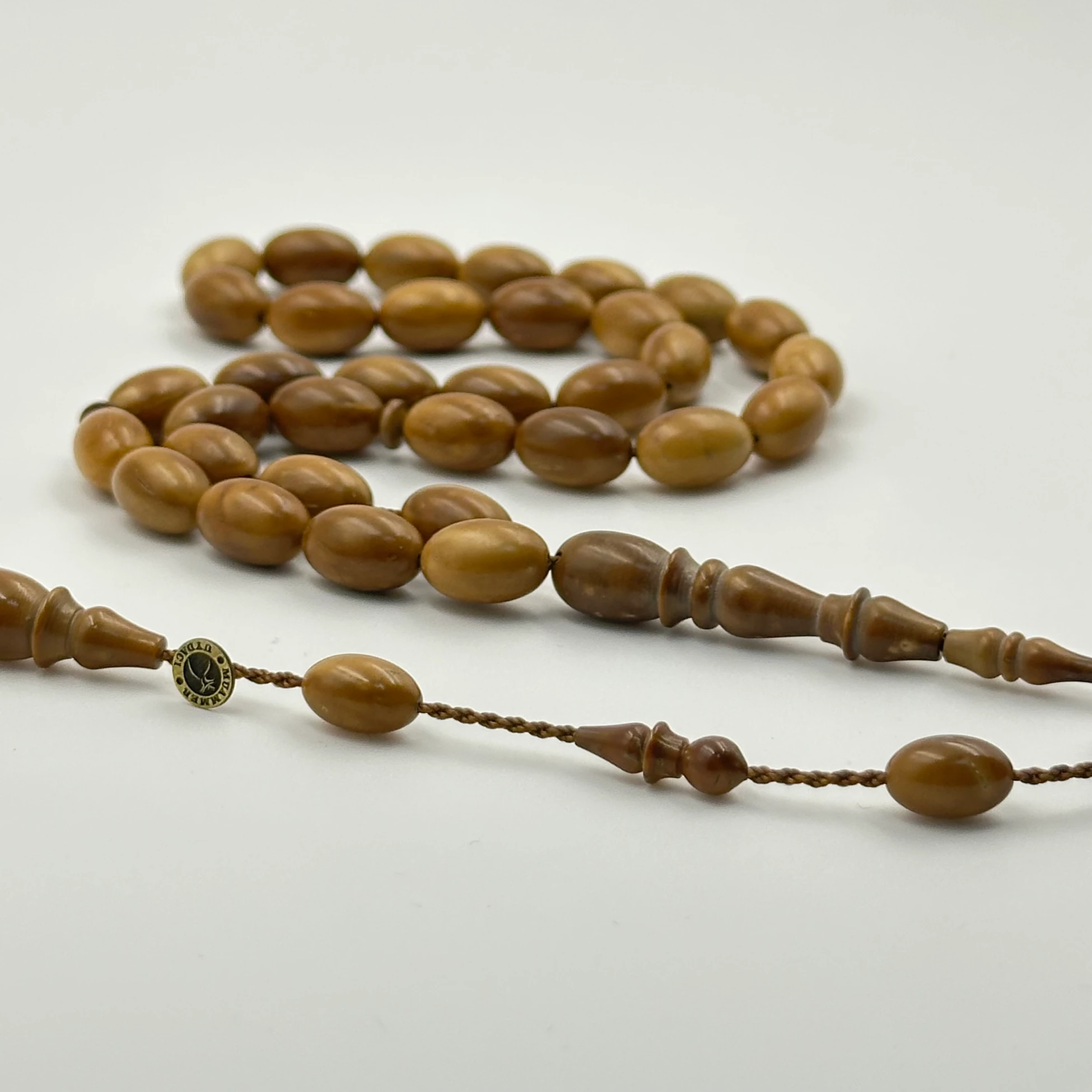 Usta İşçilikli Halkalı İmame Doğal Dokulu Kuka Ağacı Tespih