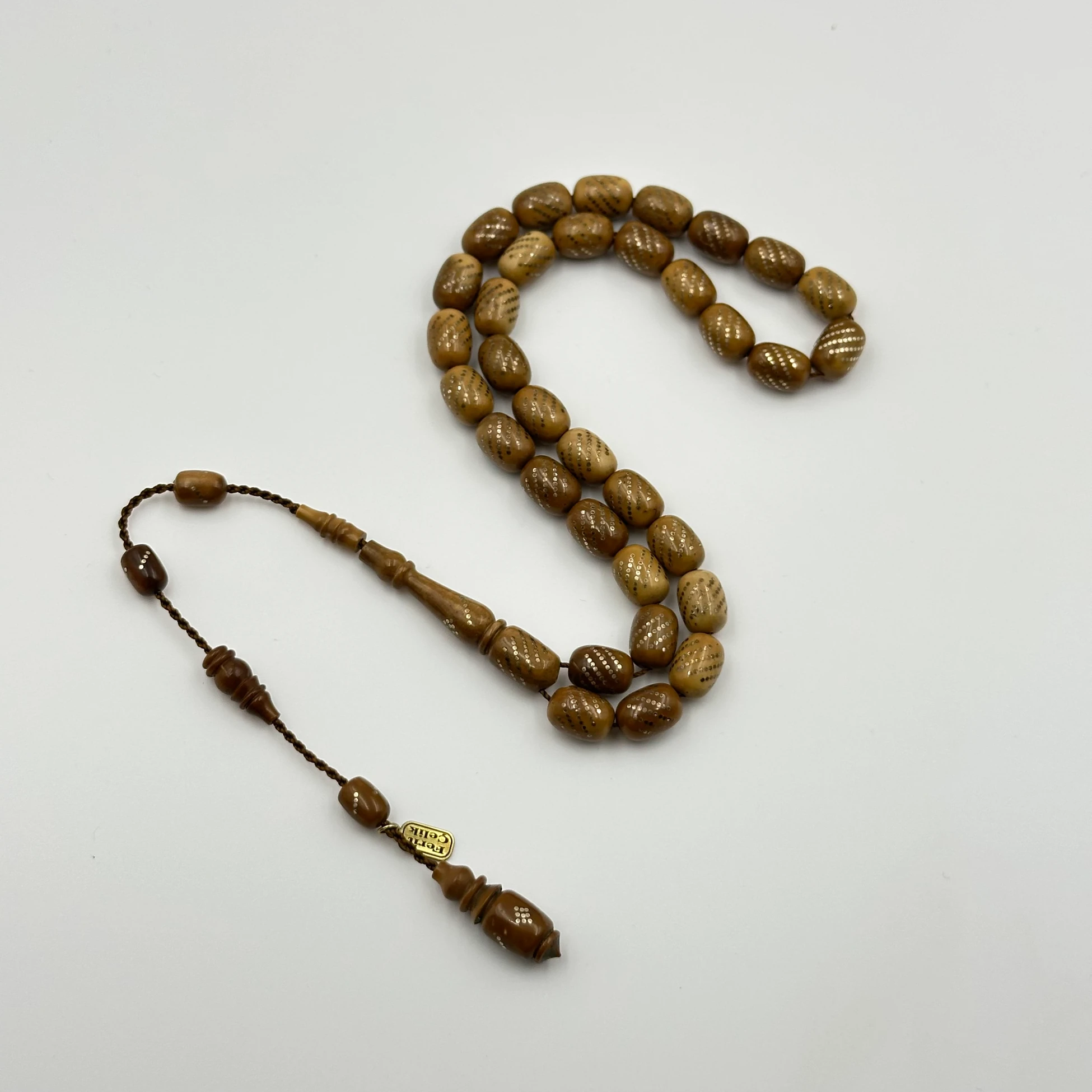 Ferit ÇELİK Usta İşçilikli Özel Gümüş Çakımlı Kuka Ağacı Tespih