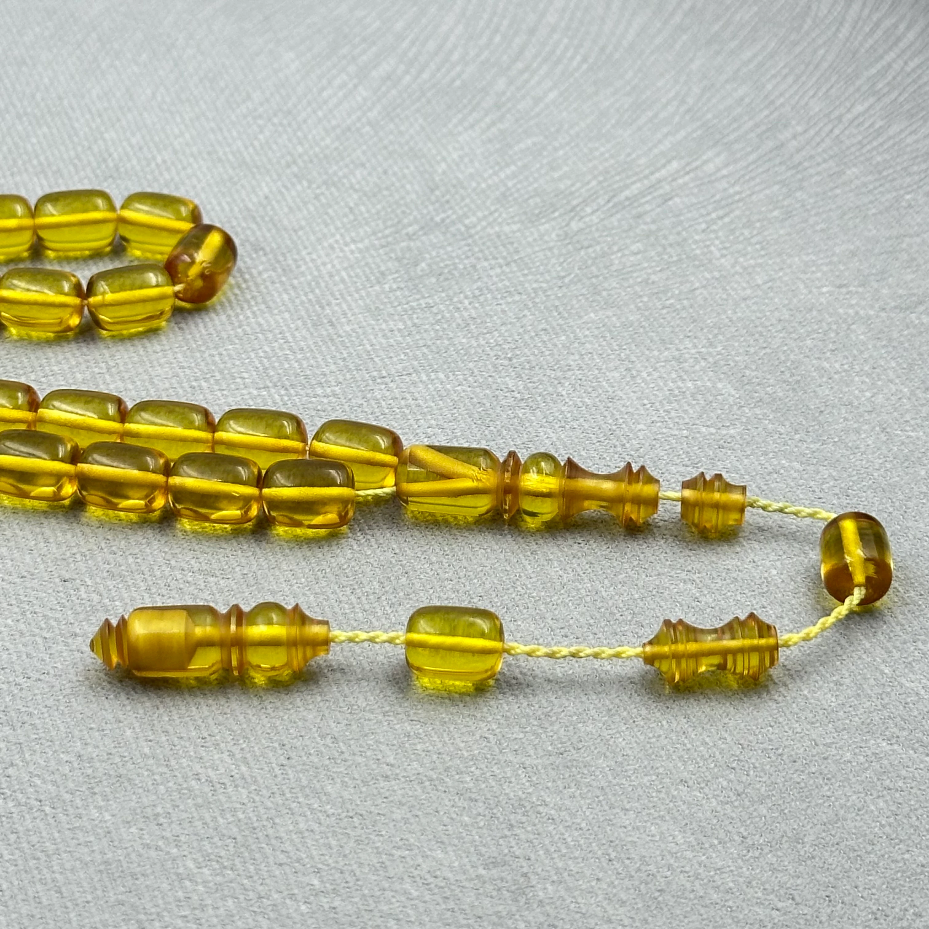 Bal Sarısı Kapsül Kesim Sıkma Kehribar Tespih