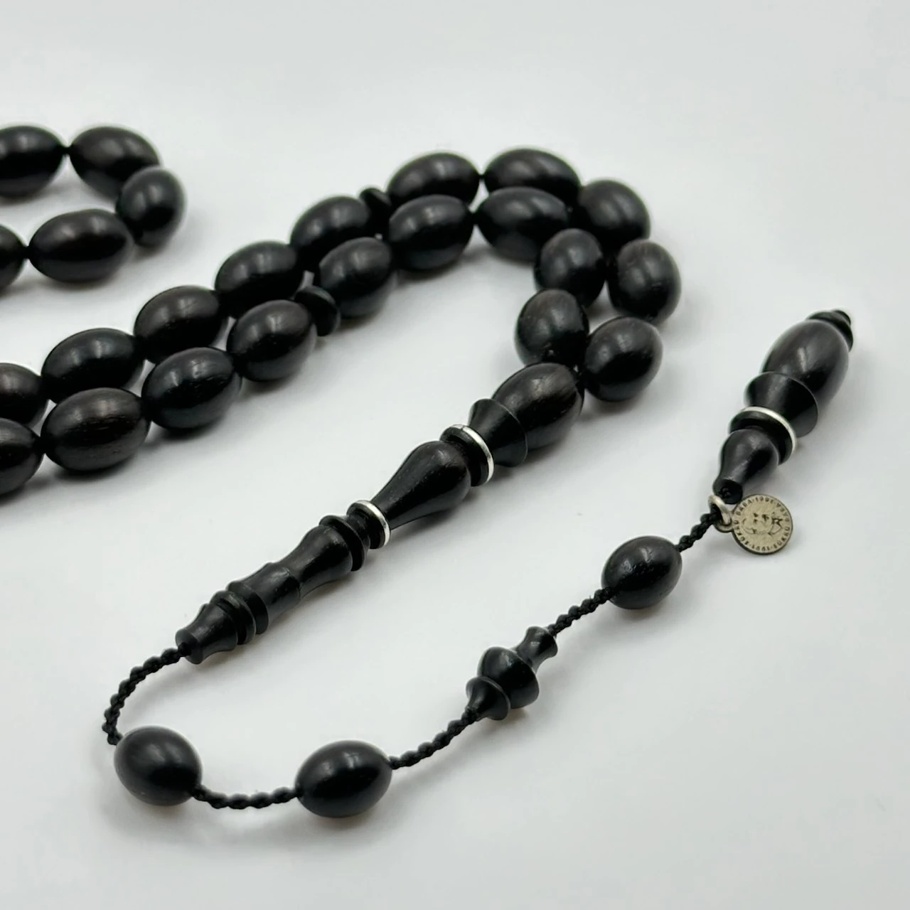 Nakkaş İmame Abanoz Ağacı Usta İşi Tespih