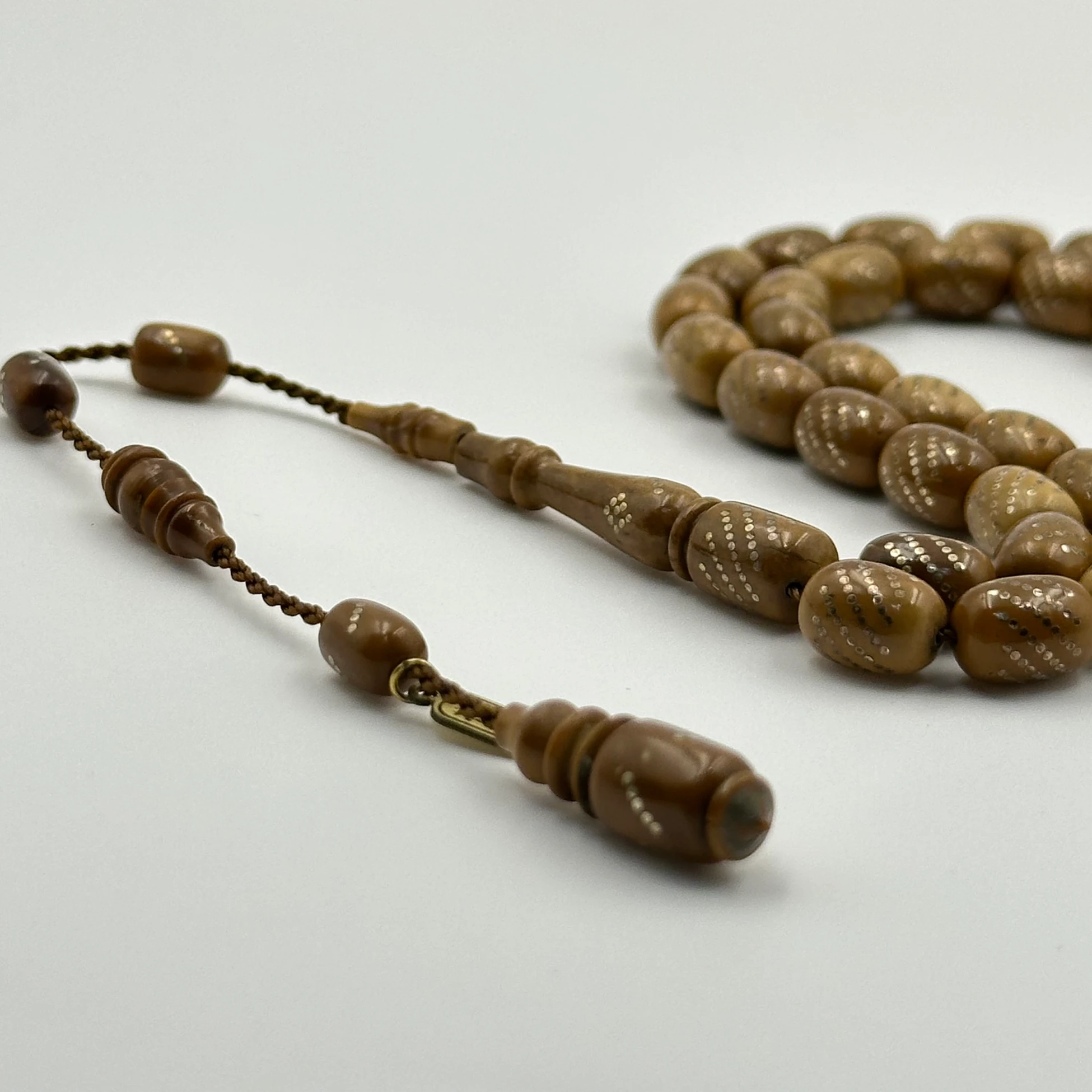 Ferit ÇELİK Usta İşçilikli Özel Gümüş Çakımlı Kuka Ağacı Tespih