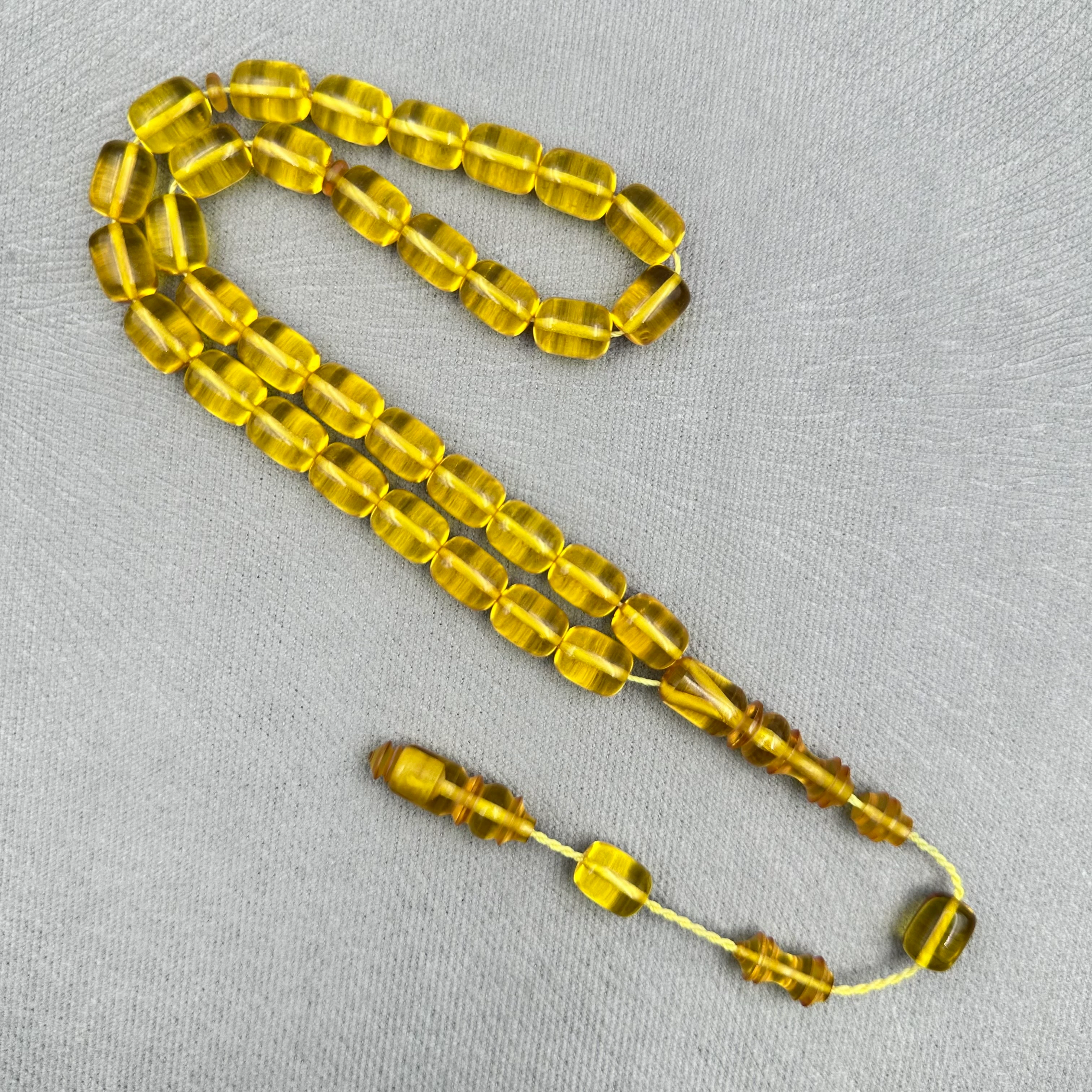 Bal Sarısı Kapsül Kesim Sıkma Kehribar Tespih