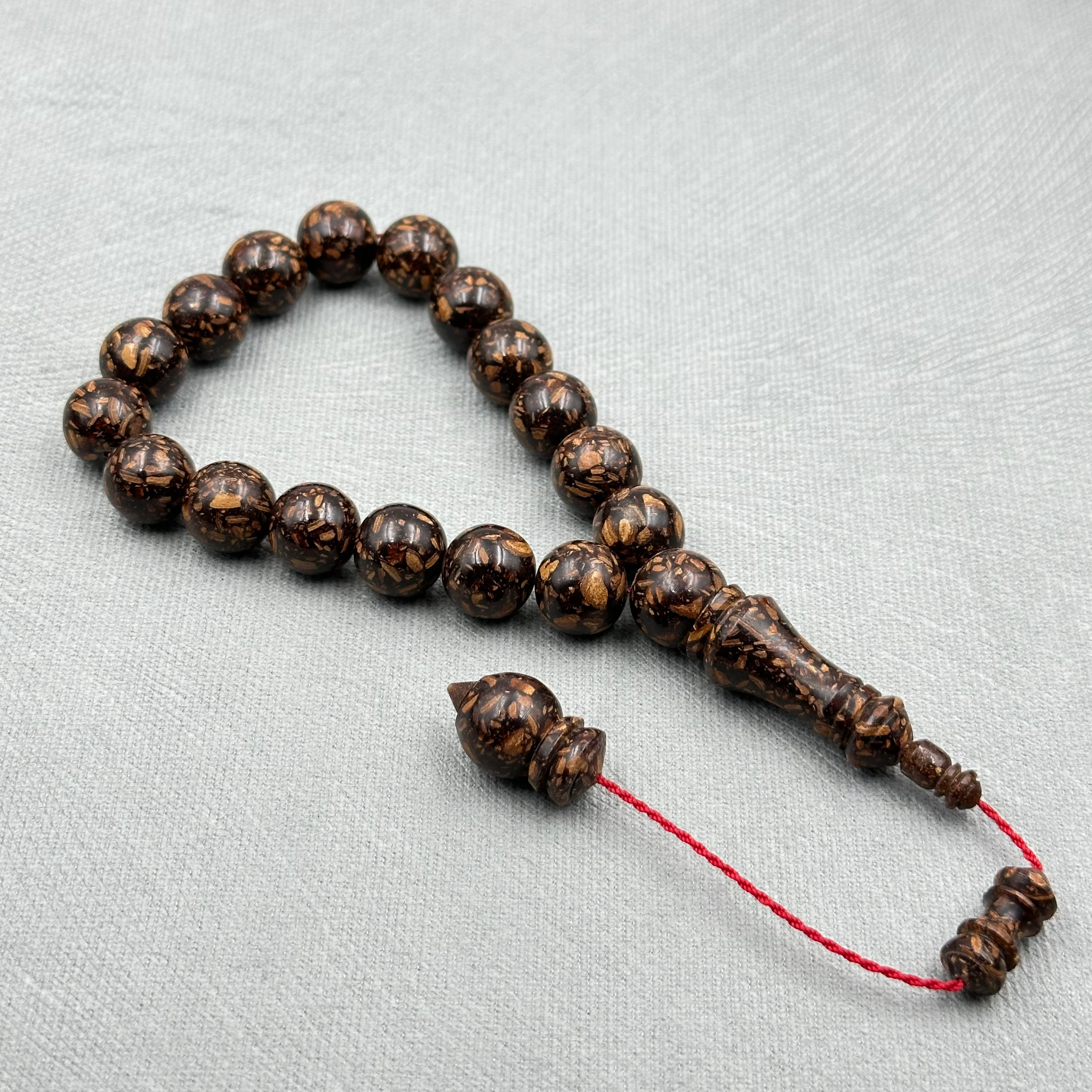 Doğal Tarçın Ağacı Küre Kesim Maskot Tespih (Tarçın Aromalı)