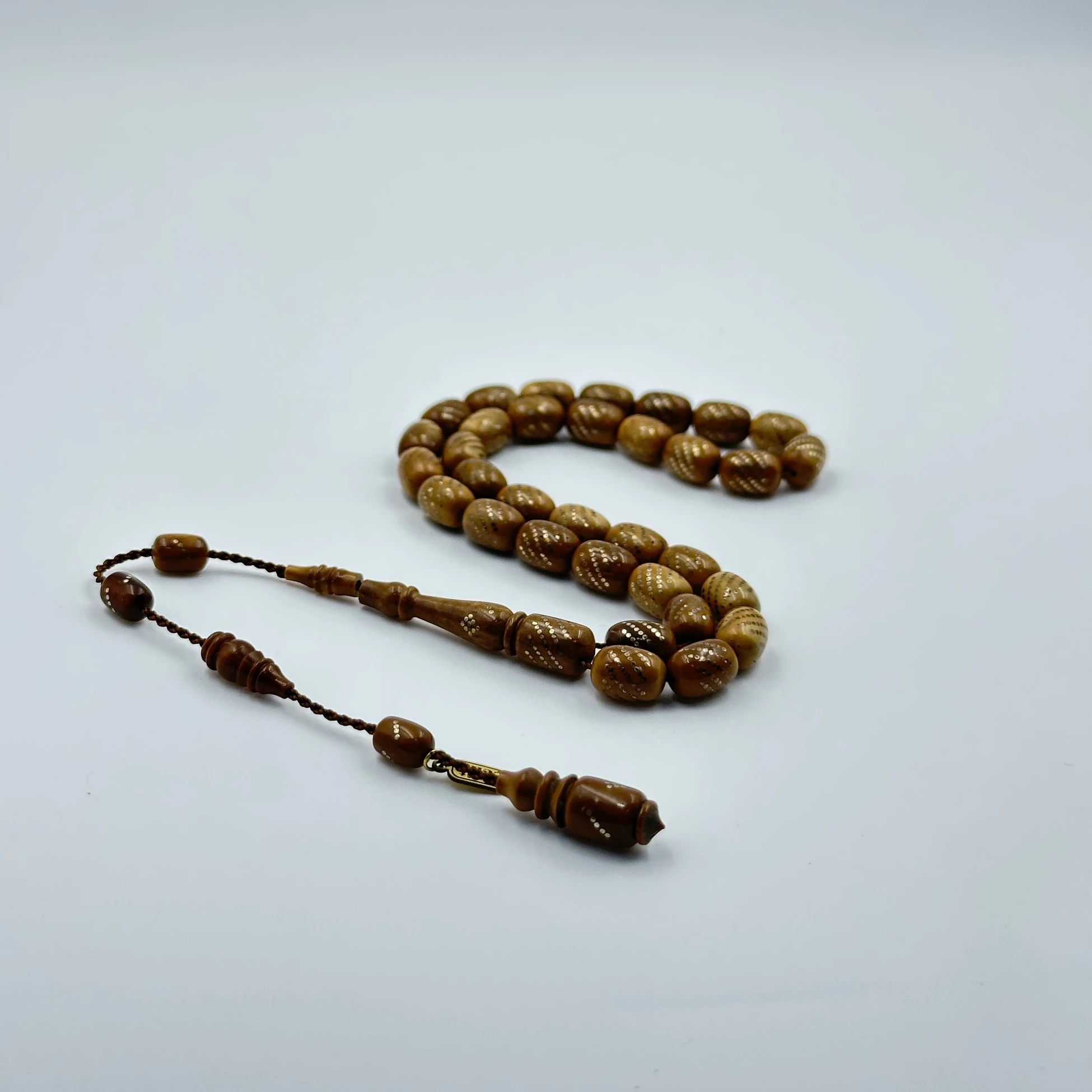 Ferit ÇELİK Usta İşçilikli Özel Gümüş Çakımlı Kuka Ağacı Tespih