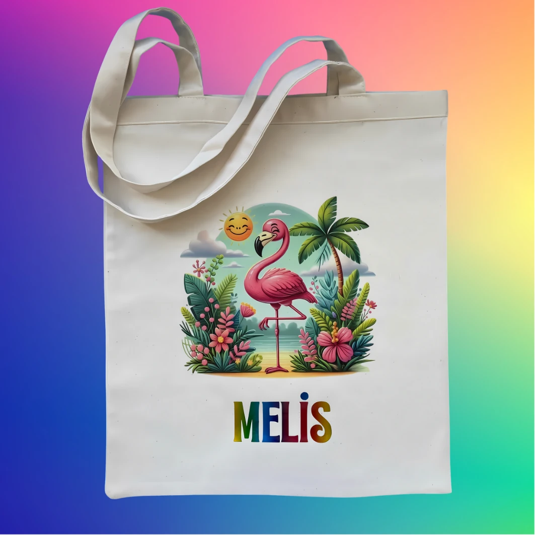 Kişiye Özel Keten Askılı Bez Çanta