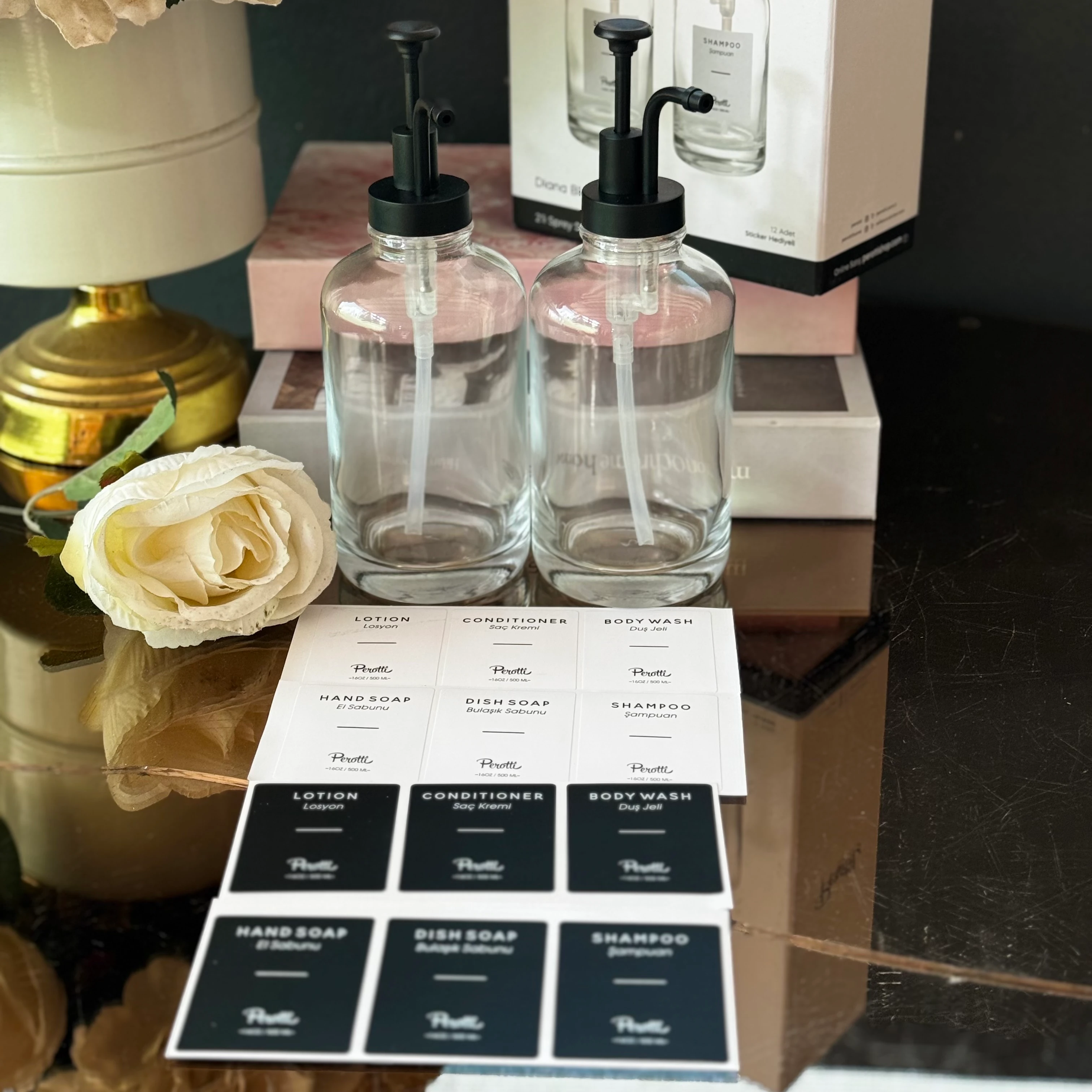 Siyah Başlıklı Mutfak Seti