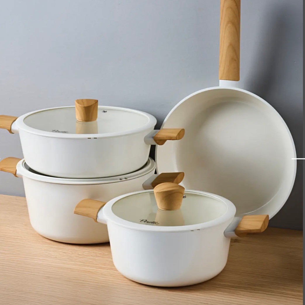 Danish Cook Beige İndüksiyon Tabanlı 7 Parça Tencere Seti